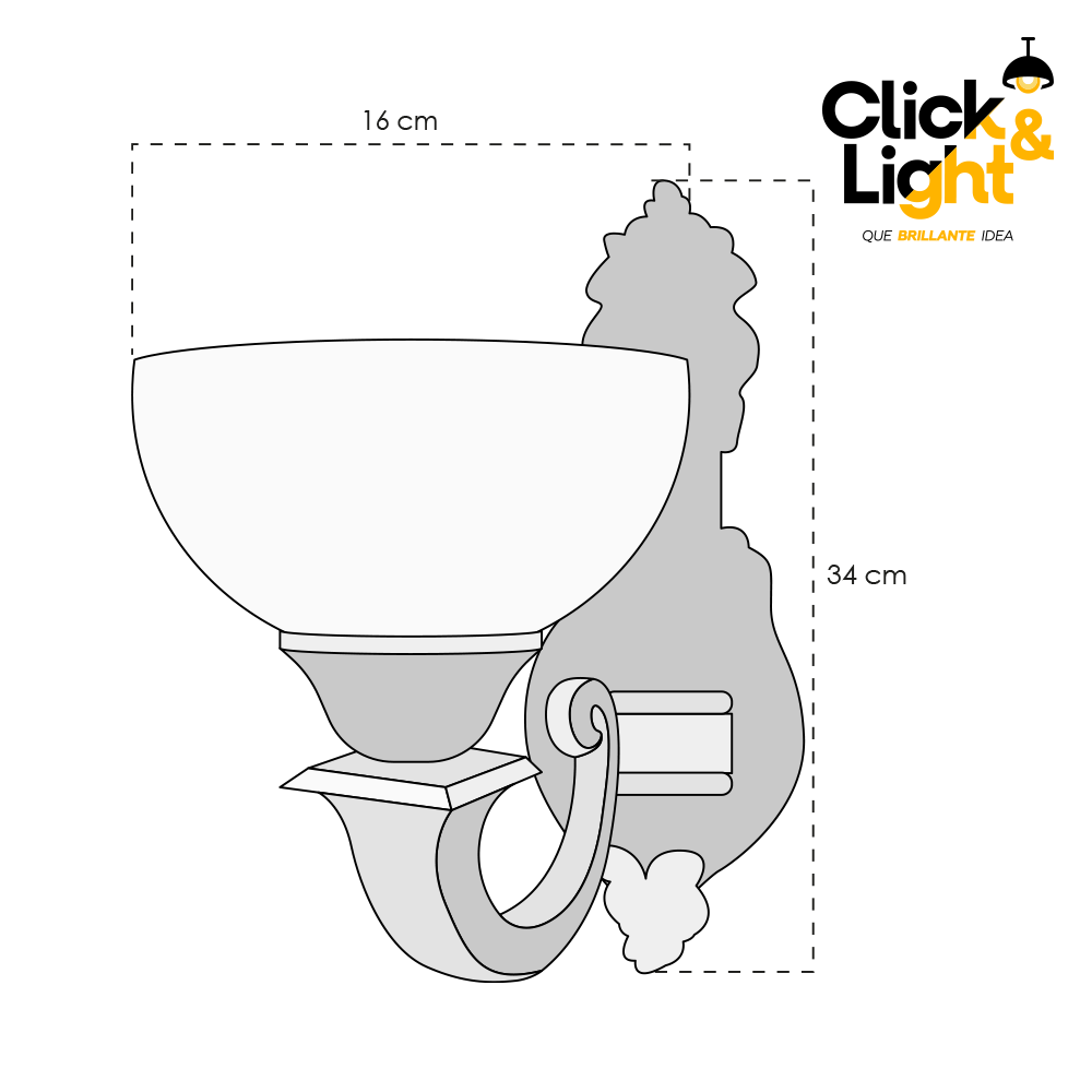 ARBOTANTE 1 LUZ AARON ESTILO VINTAGE