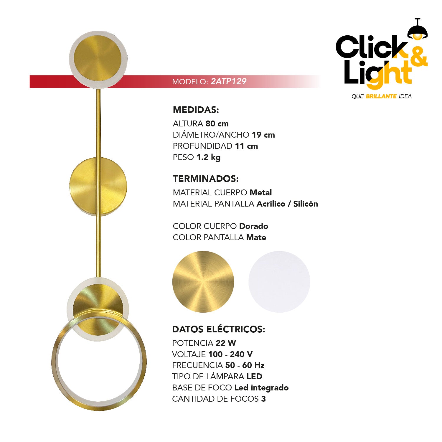 Arbotante Camil LED Moderno