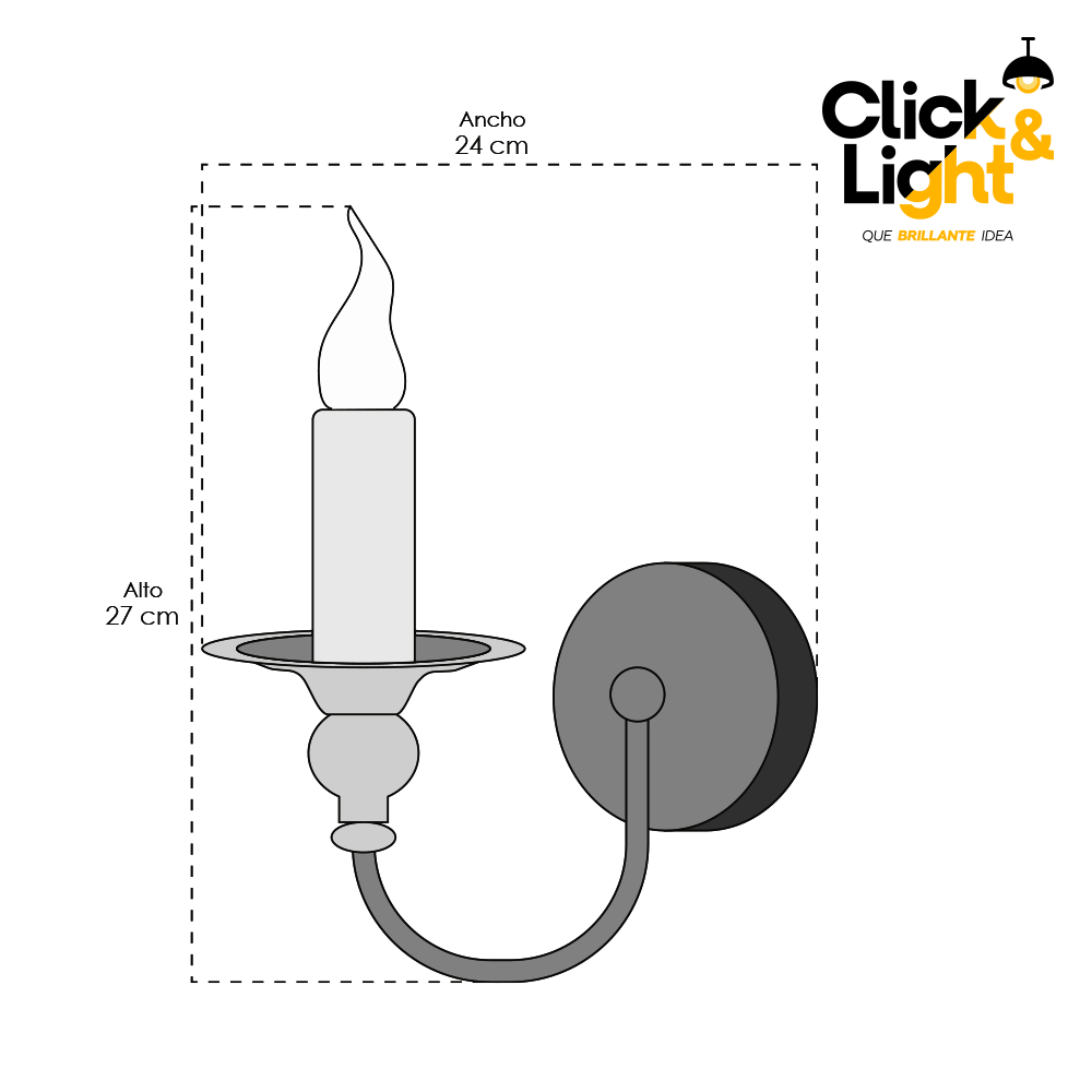 LAMPARA DE PARED BELICE ESTILO CLASICA