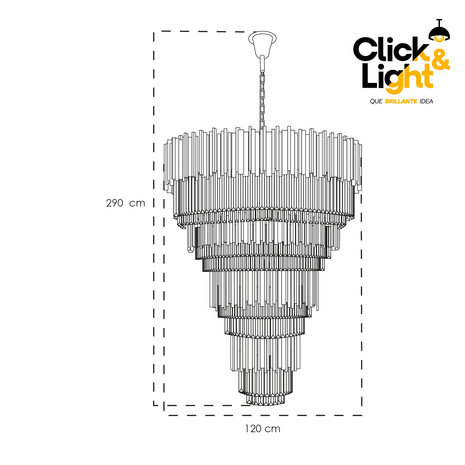 LAMPARA COLGANTE ISABELA COLOR DORADO CLARO