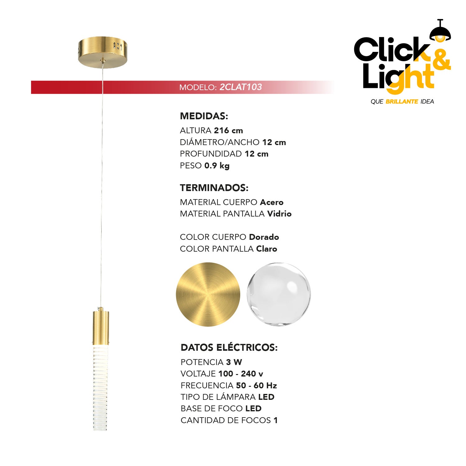 COLGANTE LERON LED MODERNO