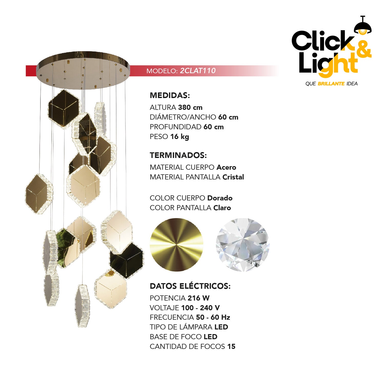 LÁMPARA COLGANTE MODERNO DOMINIIK