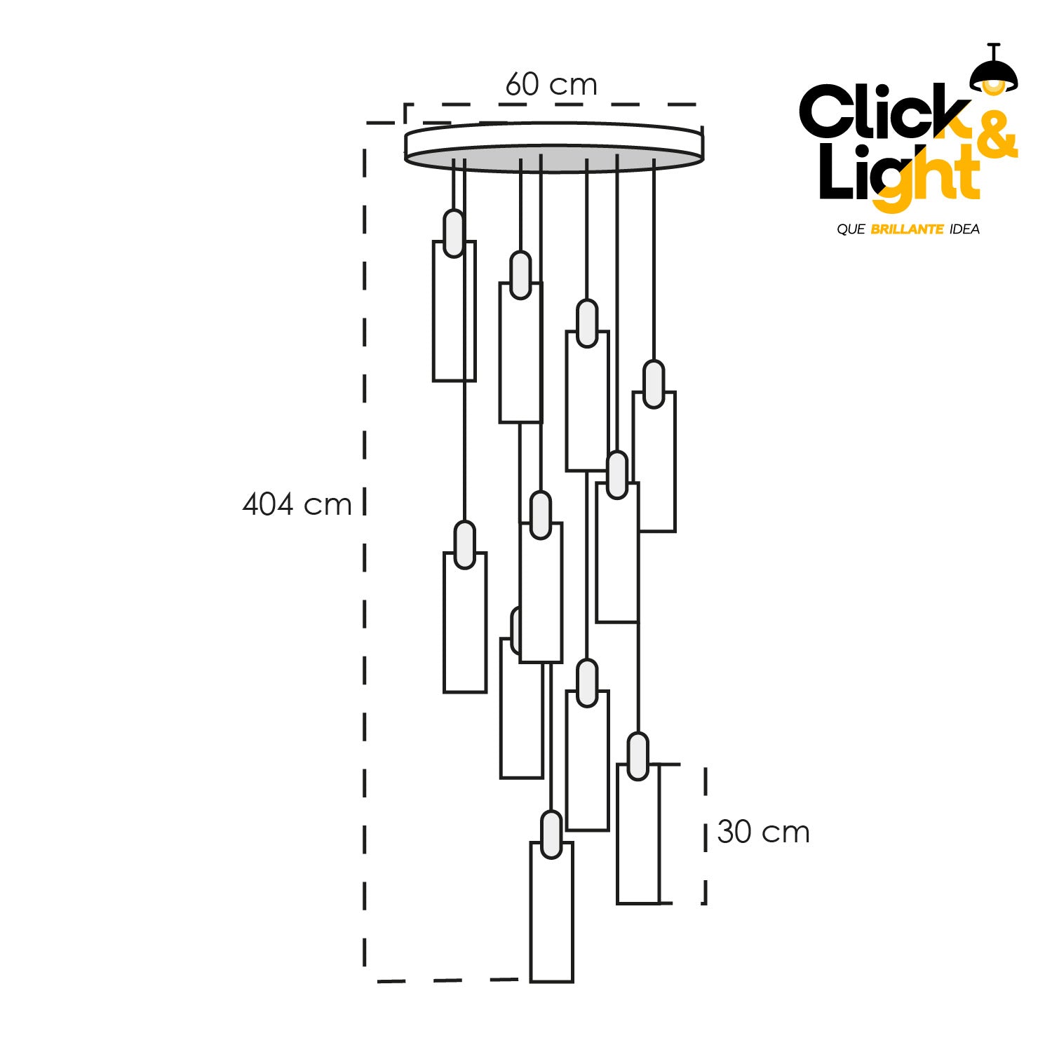 LÁMPARA COLGANTE MISSY MODERNO COLOR DORADO CLARO
