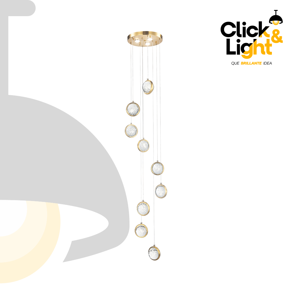 COLGANTE MODERNA LULA 9 LUCES LED INTEGRADO