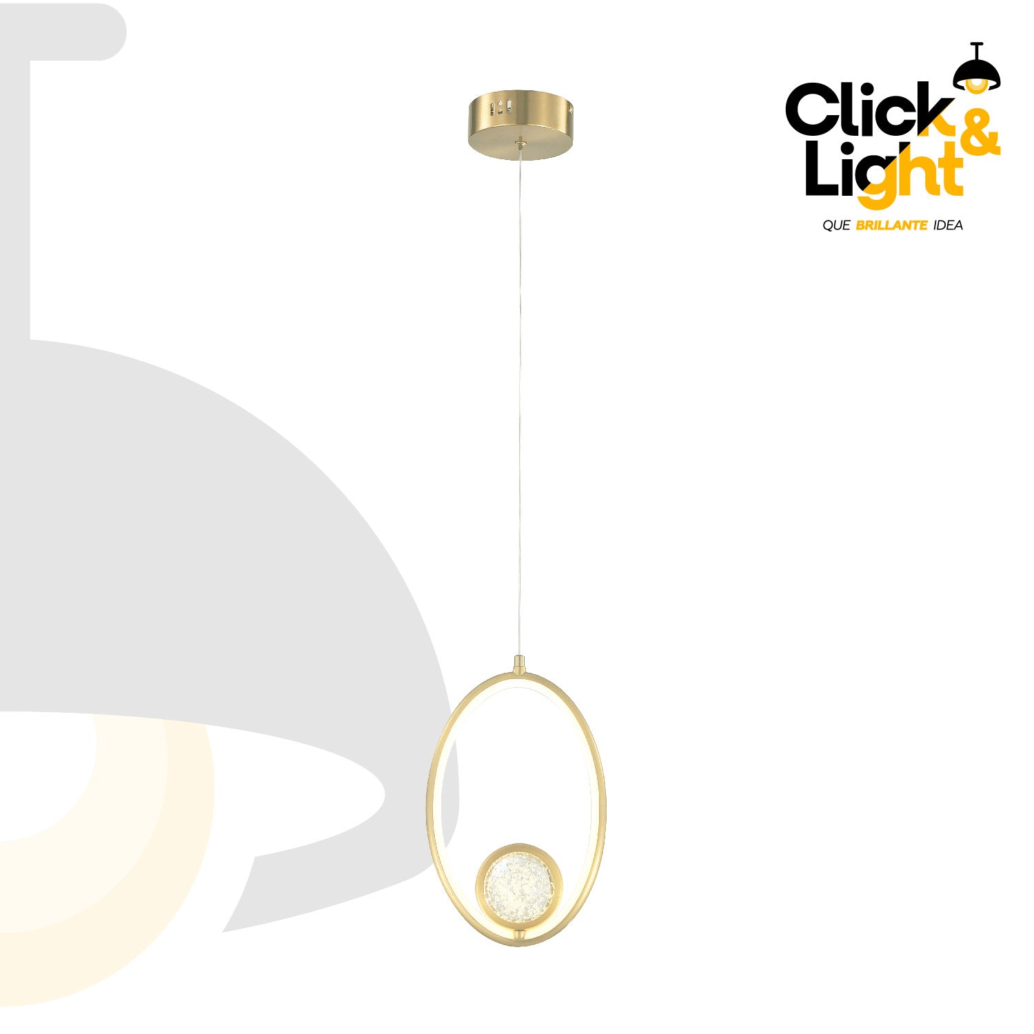 COLGANTE LED MODERNO CHEREL DORADO