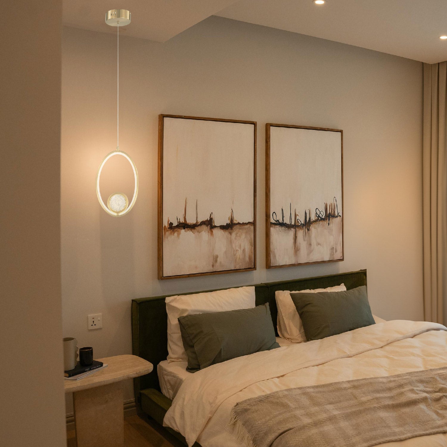 COLGANTE LED MODERNO CHEREL DORADO