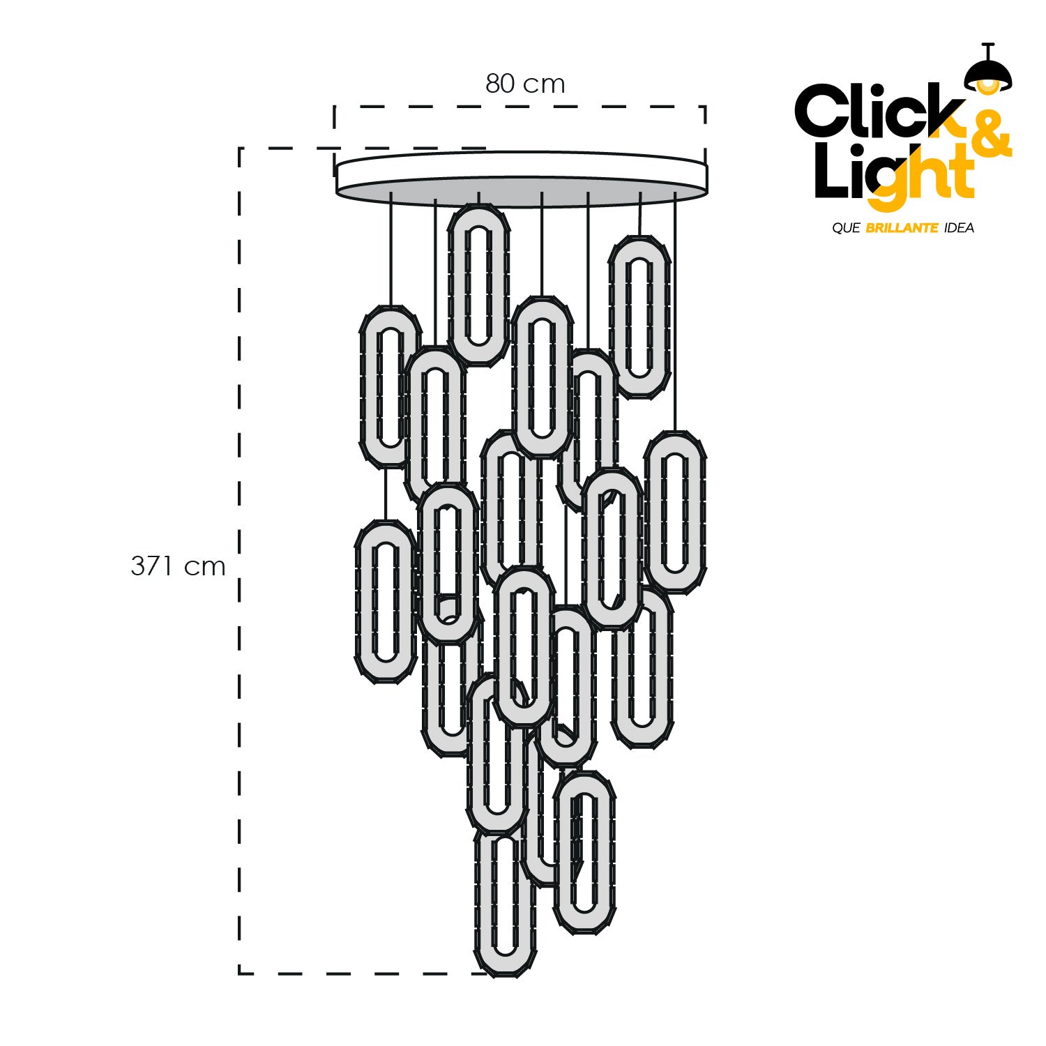 COLGANTE MODERNO DOBLE ALTURA NURIEL