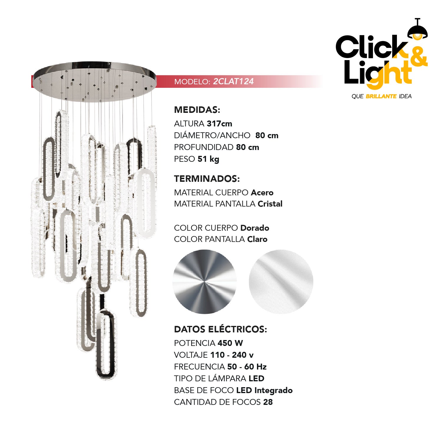 COLGANTE MODERNO DOBLE ALTURA NURIEL