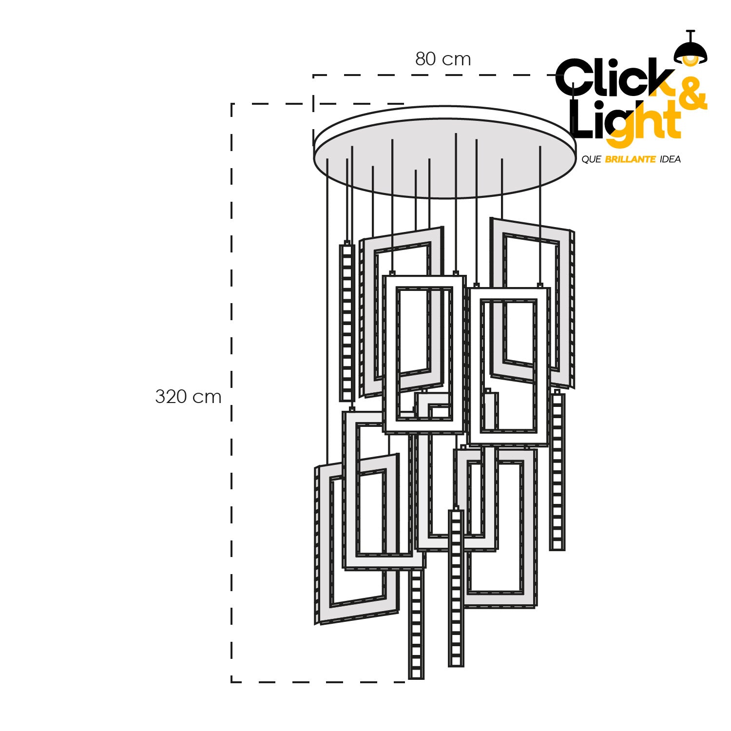 LÁMPARA COLGANTE DOBLE ALTURA MODERNO MURANO