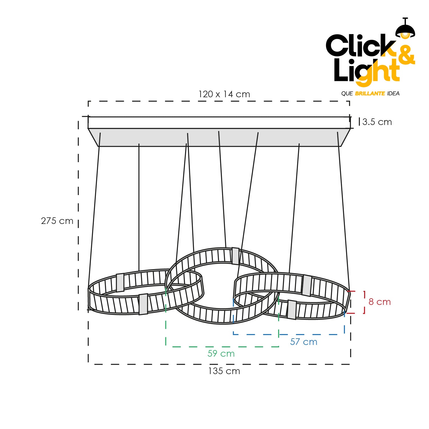 LAMPARA COLGANTE MODERNO CANDRO