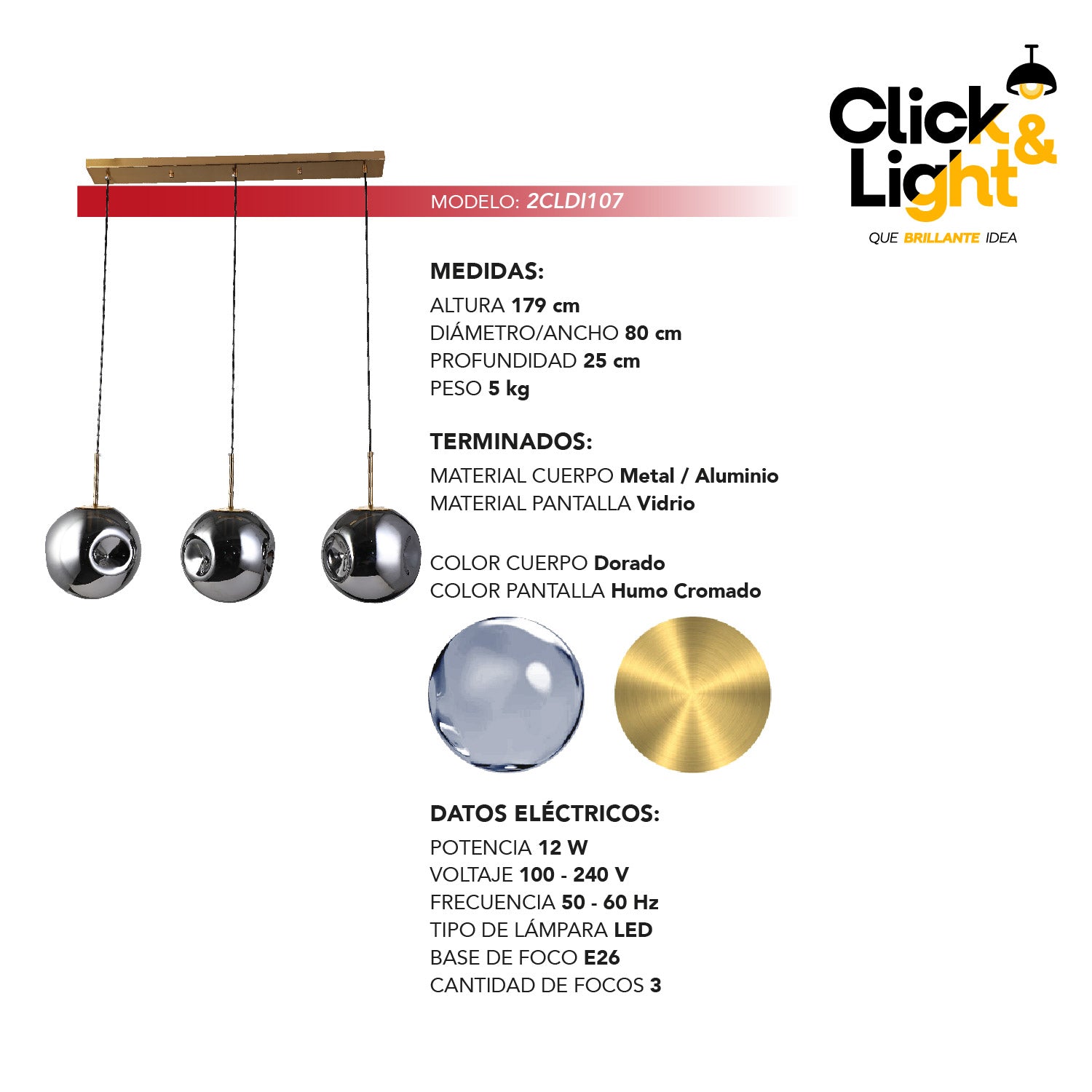 LAMPARA COLGANTE ARIN MODERNA