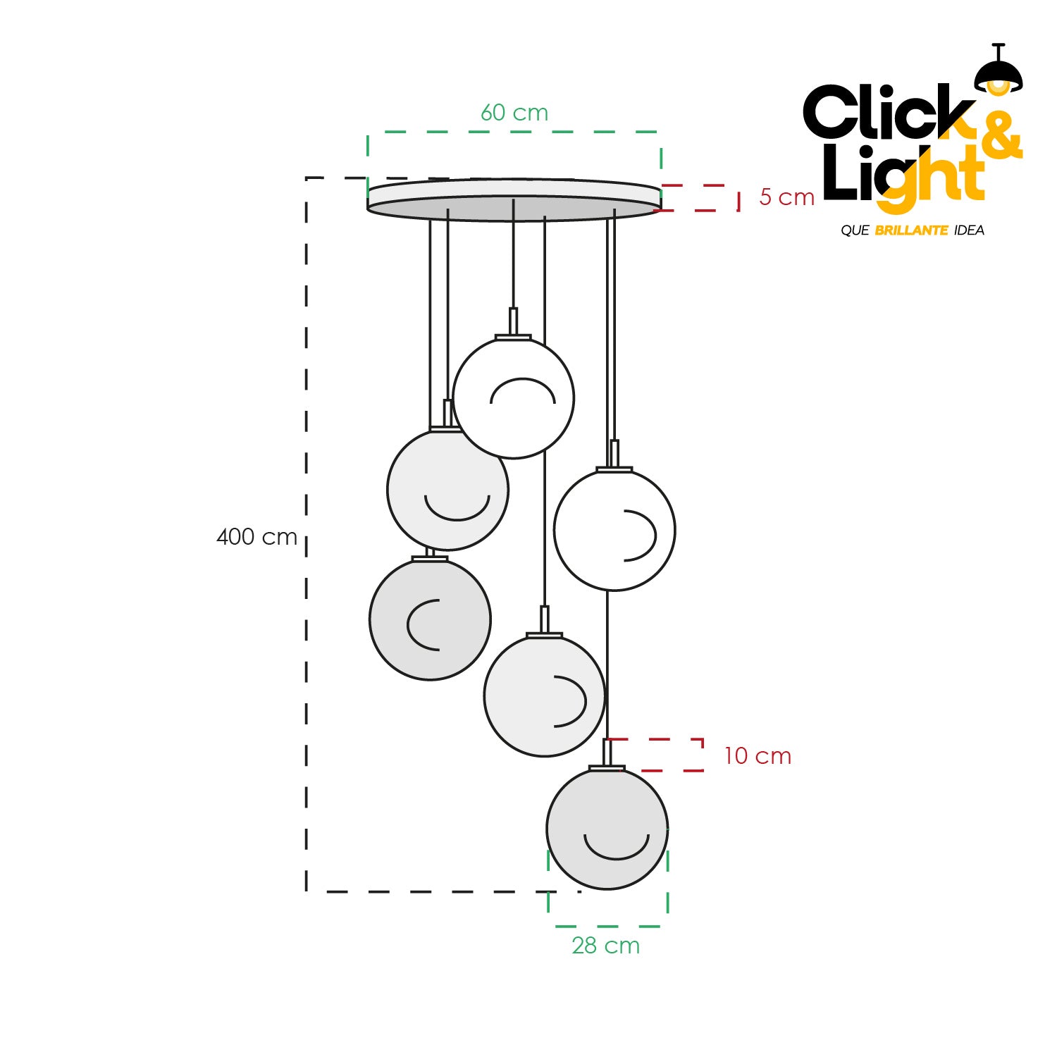 LÁMPARA COLGANTE ATOM MODERNO