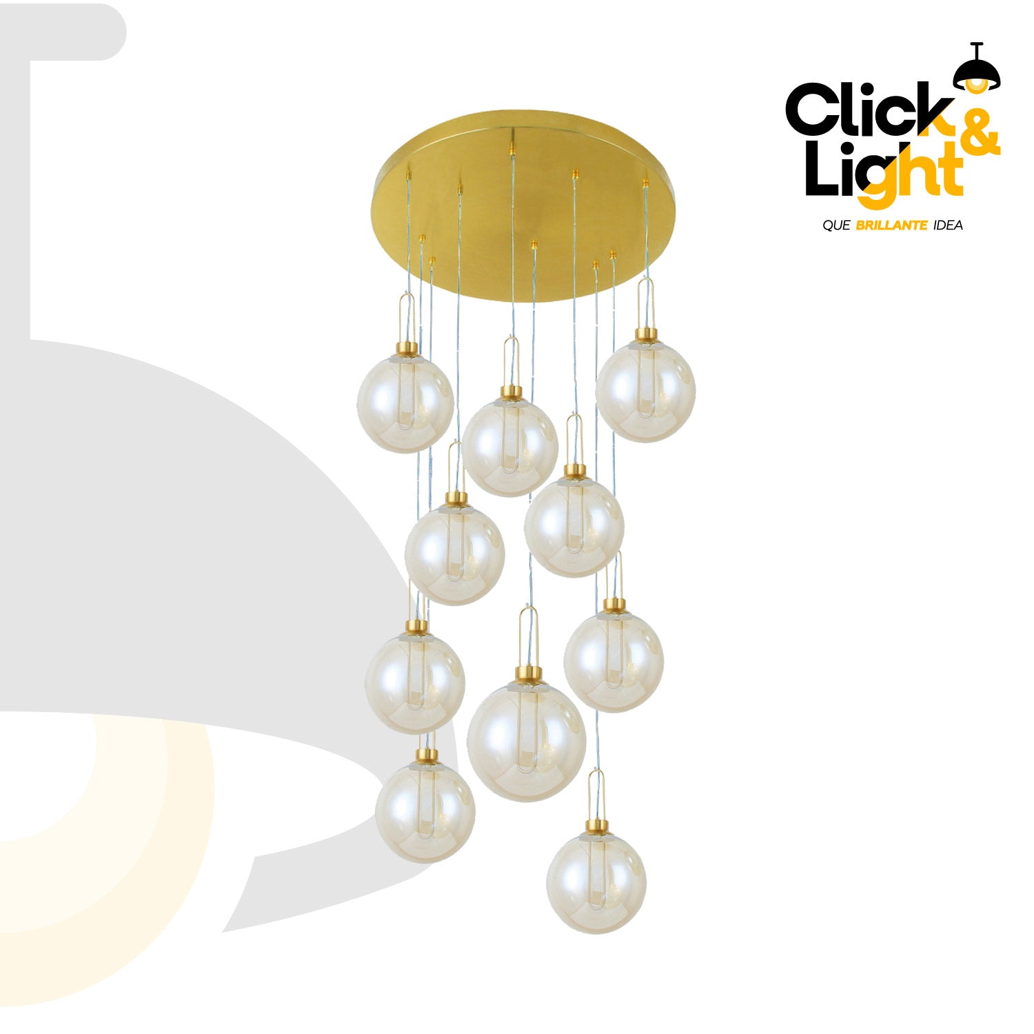 LAMPARA COLGANTE BUNDI 10 LUCES