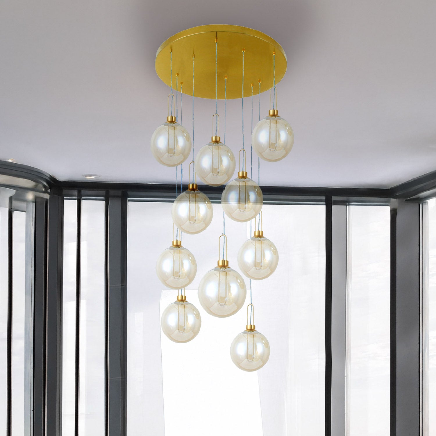 LAMPARA COLGANTE BUNDI 10 LUCES