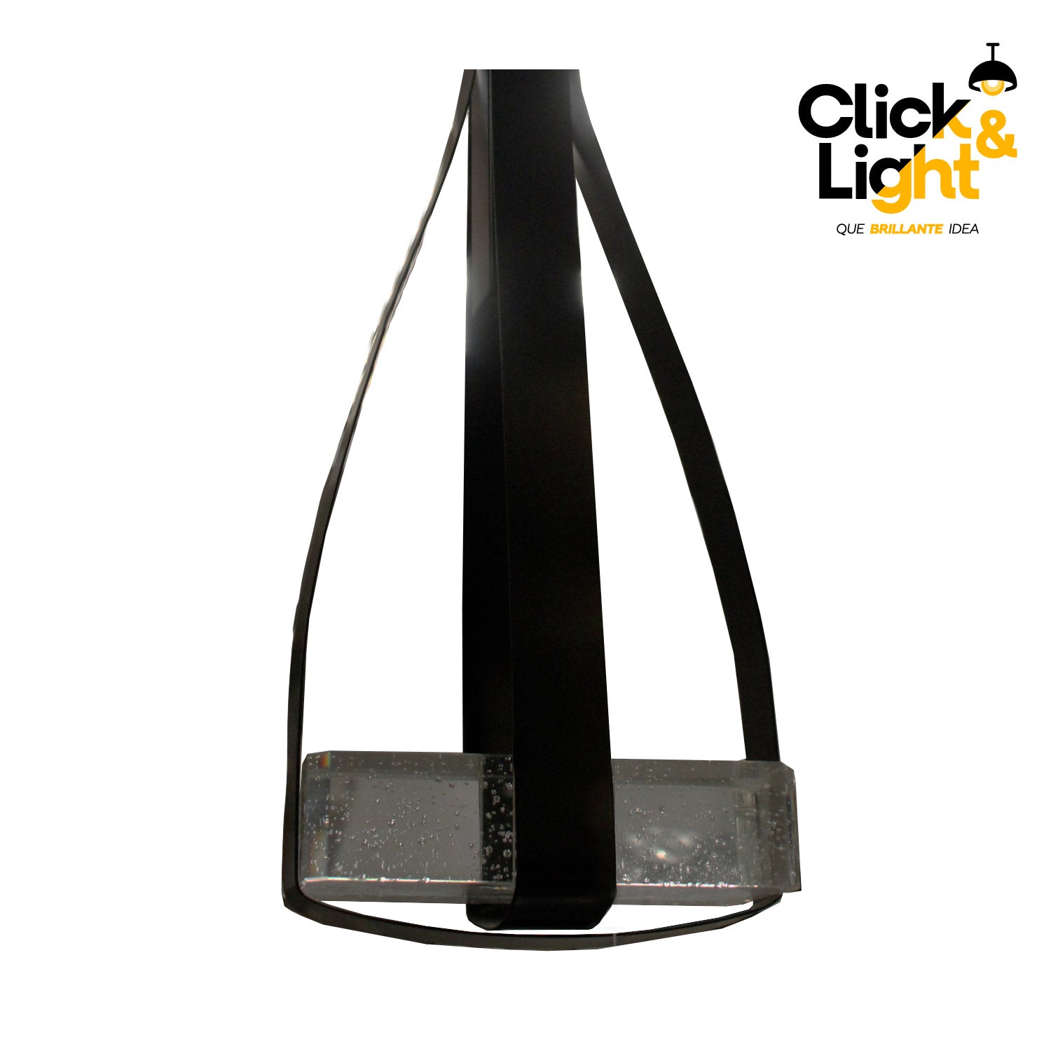 LAMPARA COLGANTE CRISTAL CANI NEGRO CONTEMPORANEA
