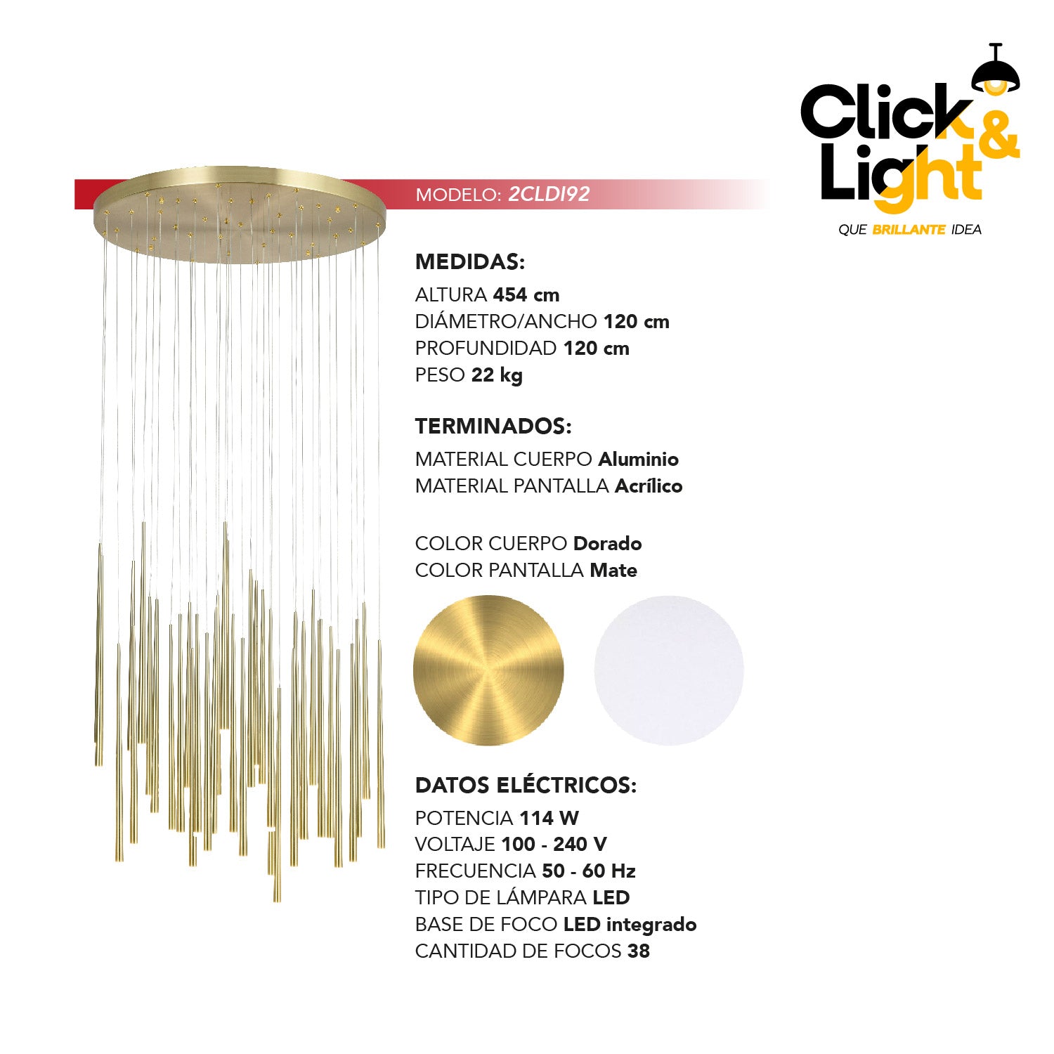 COLGANTE MODERNO QUEBEC