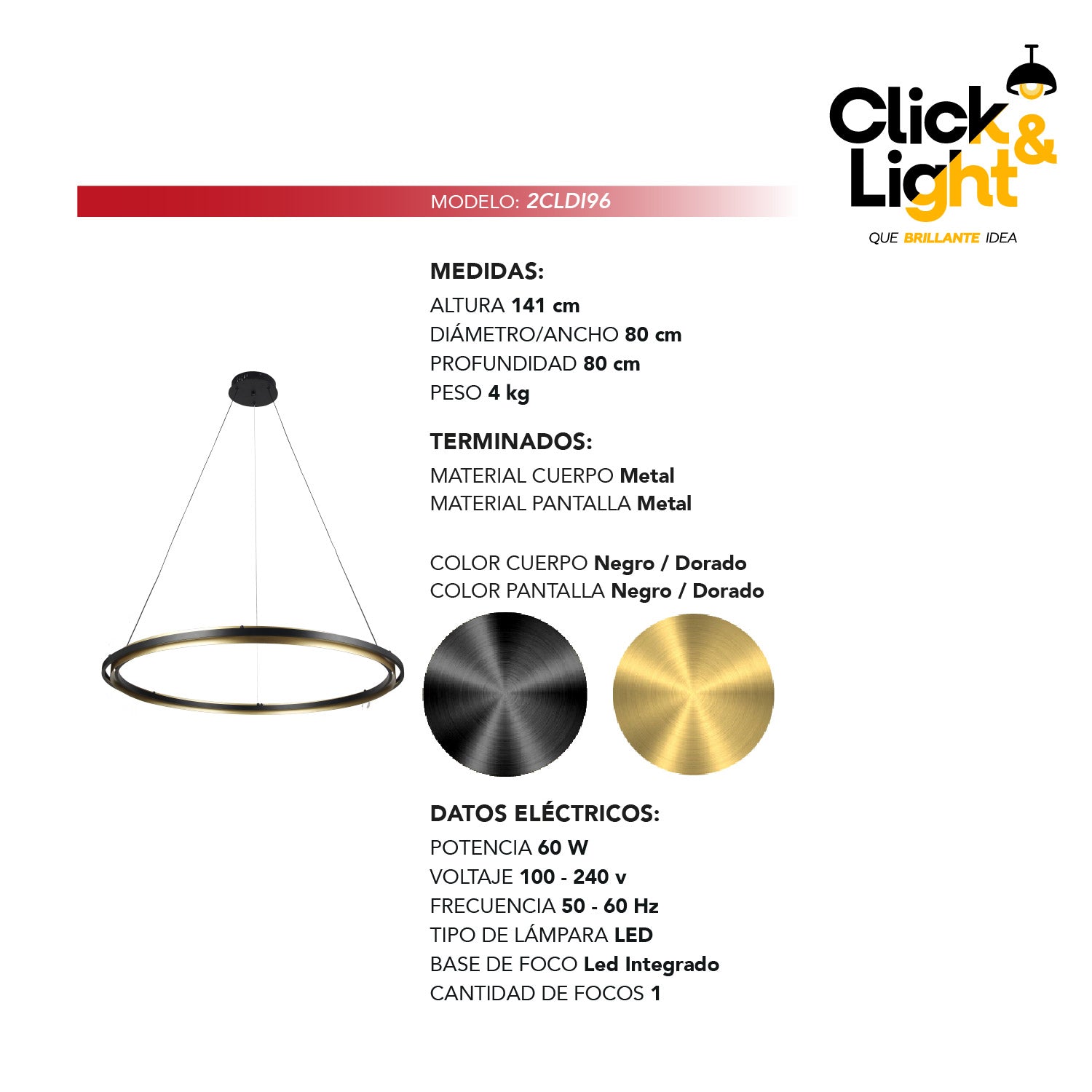 LAMPARA COLGANTE SANDOR MINIMALISTA