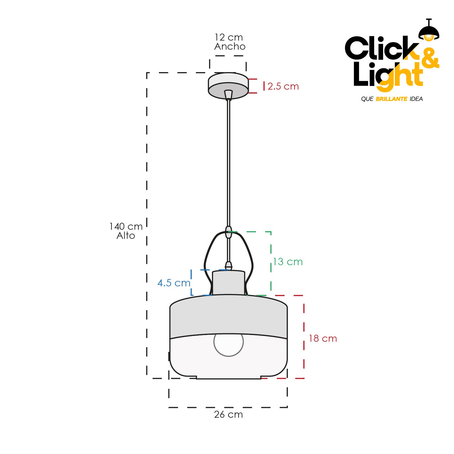 LAMPARA COLGANTE LUBEL CONTEMPORANEO