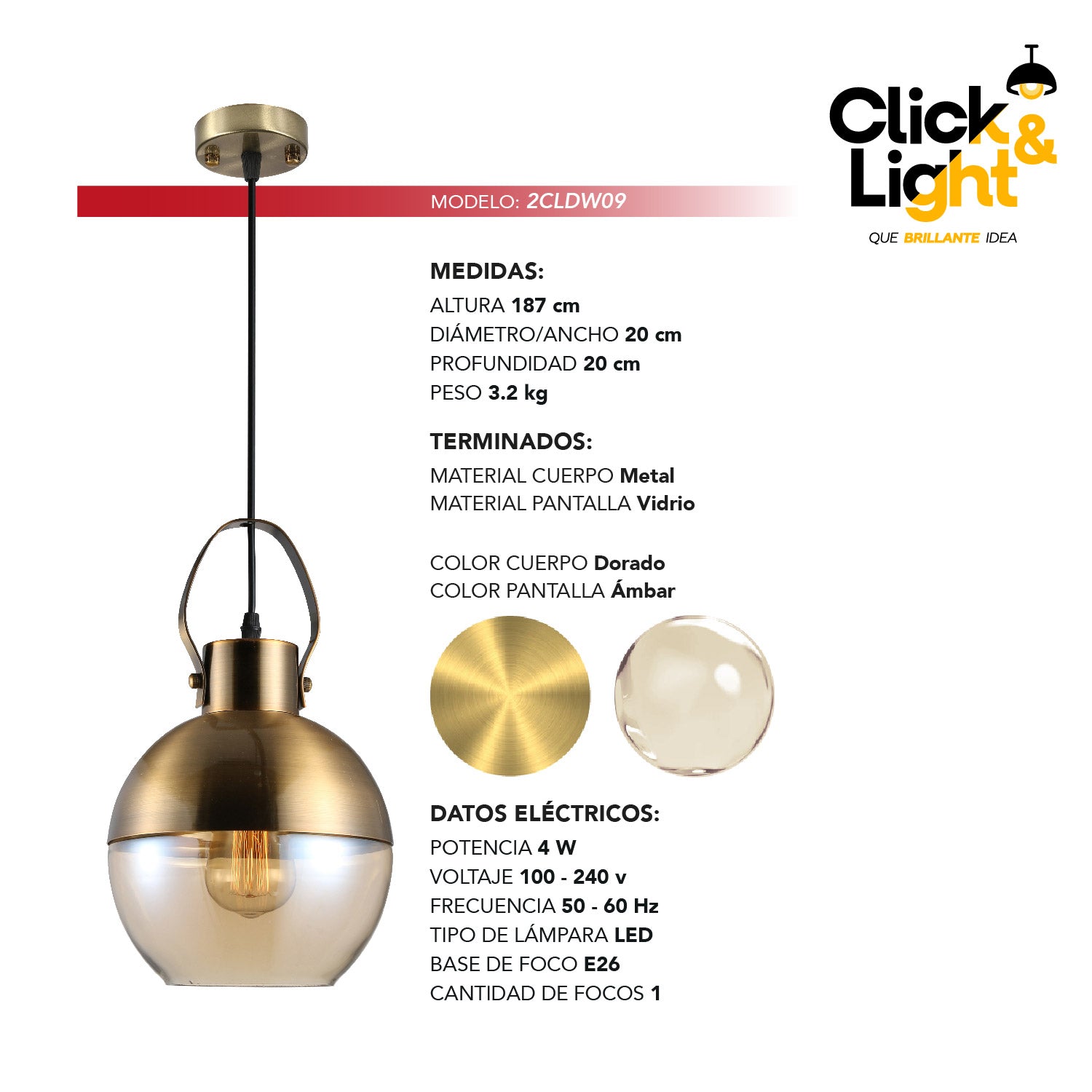 LAMPARA COLGANTE INDUSTRIAL LUCA