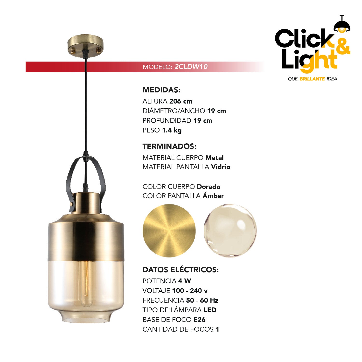 LAMPARA COLGANTE INDUSTRIAL LUCIA