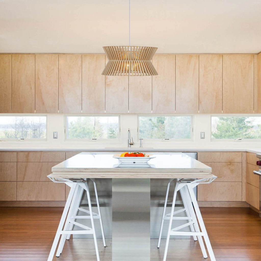 LAMPARA COLGANTE EN MADERA HWASA MODERNA