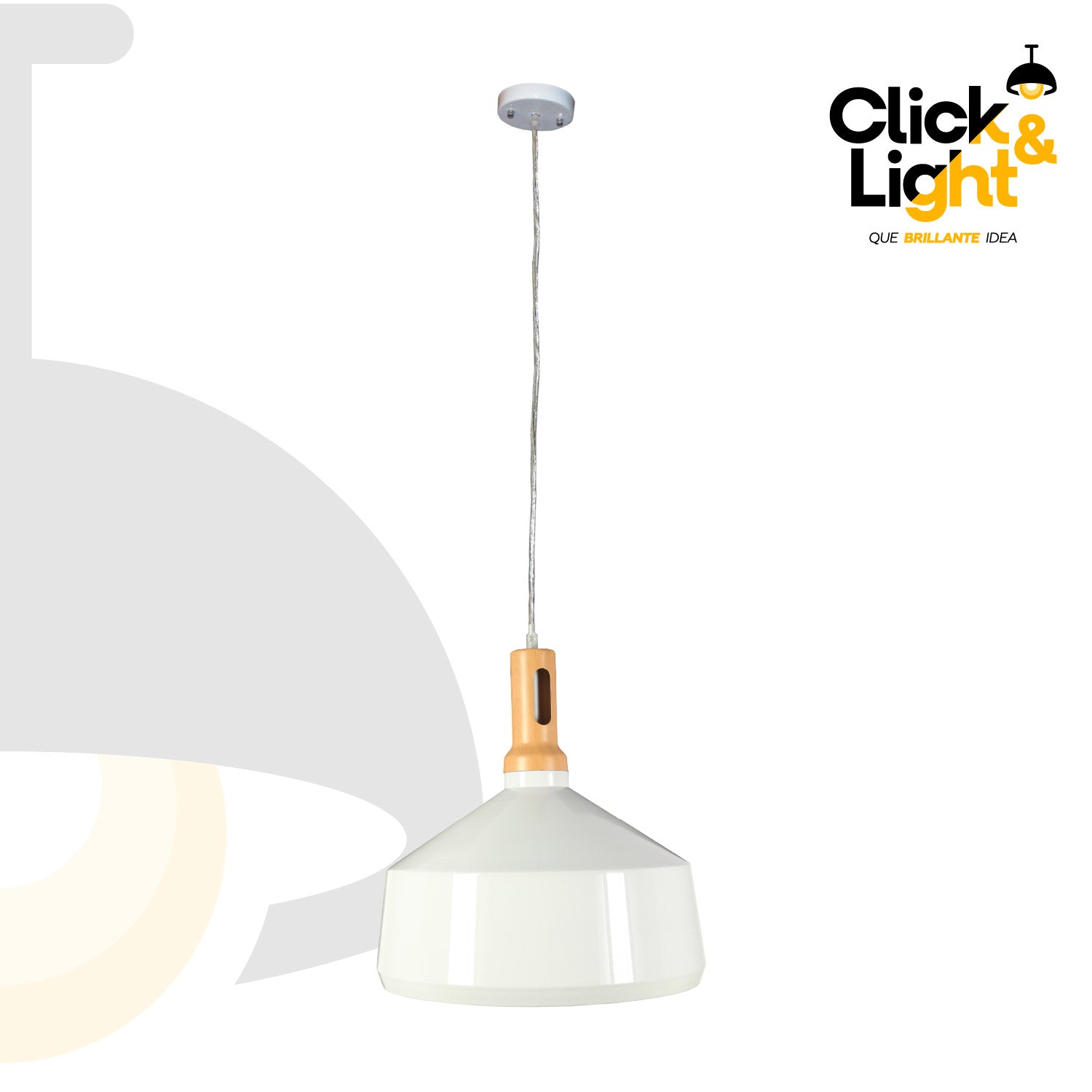 LÁMPARA COLGANTE MODERNA COLOR BLANCO