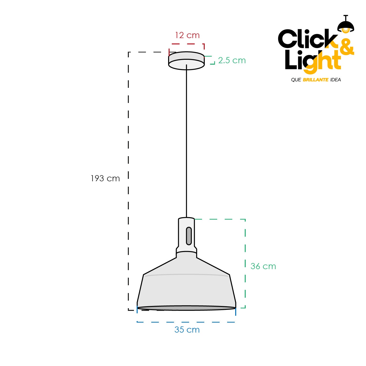 LÁMPARA COLGANTE MODERNA COLOR BLANCO