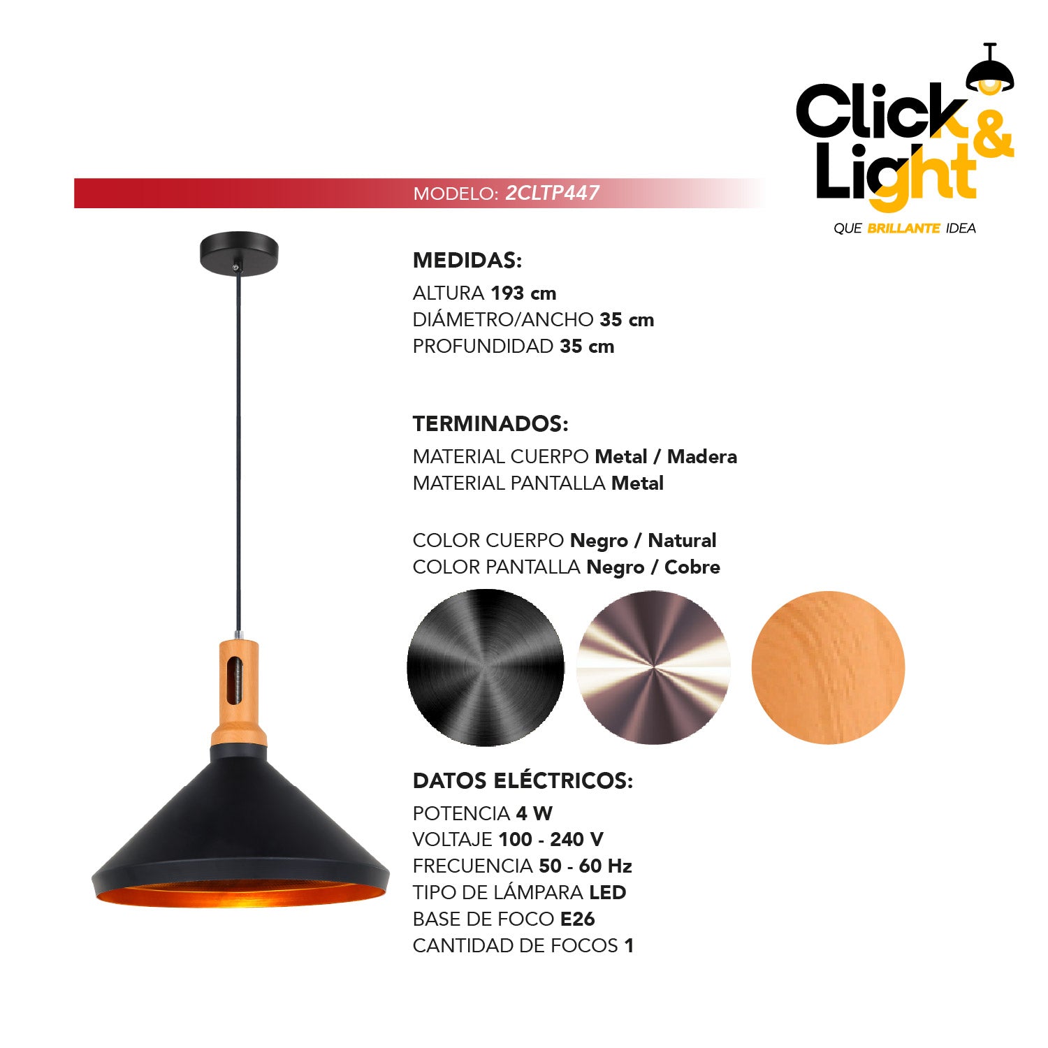 LAMPARA COLGANTE INDUSTRIALMODERNO MIRAFLOR