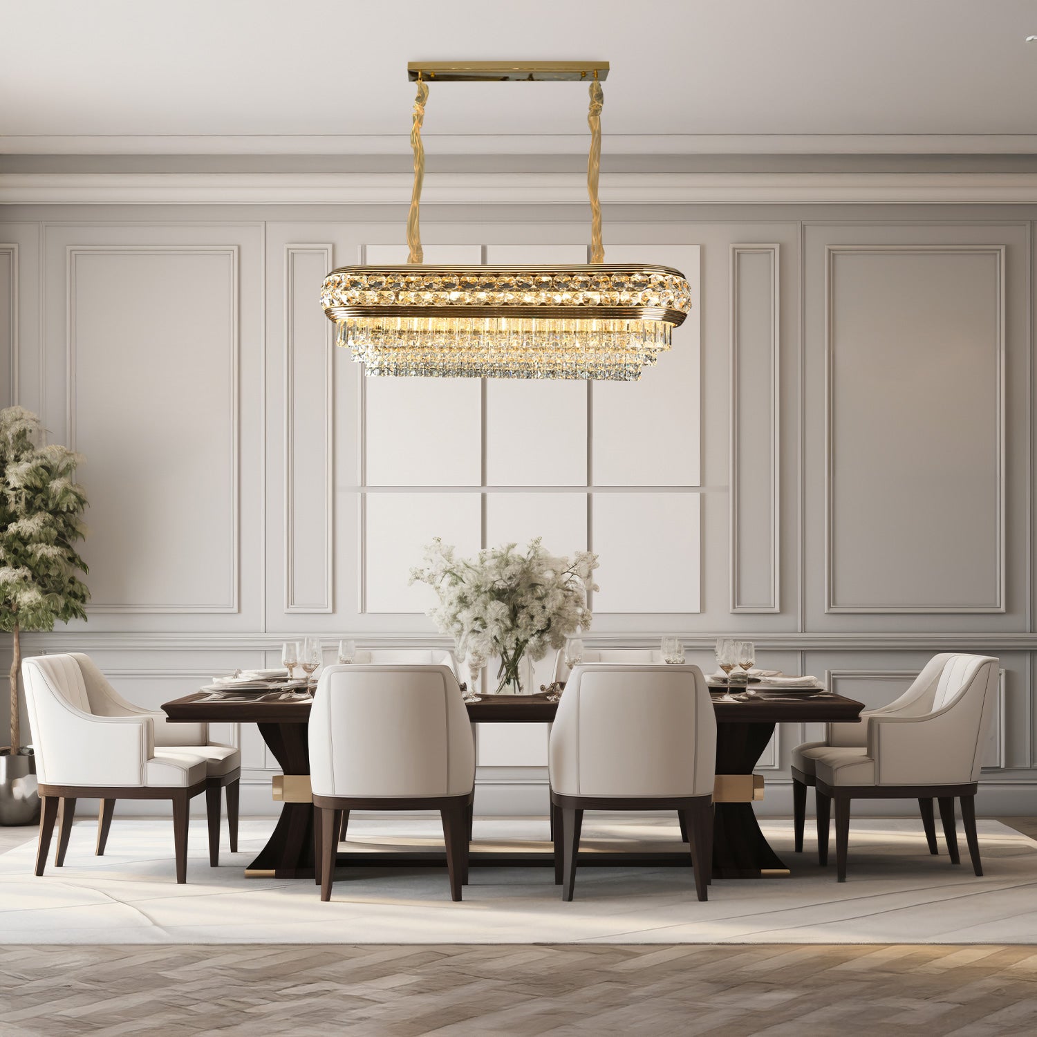 LÁMPARA COLGANTE DE CRISTAL CLASICA MIXUL