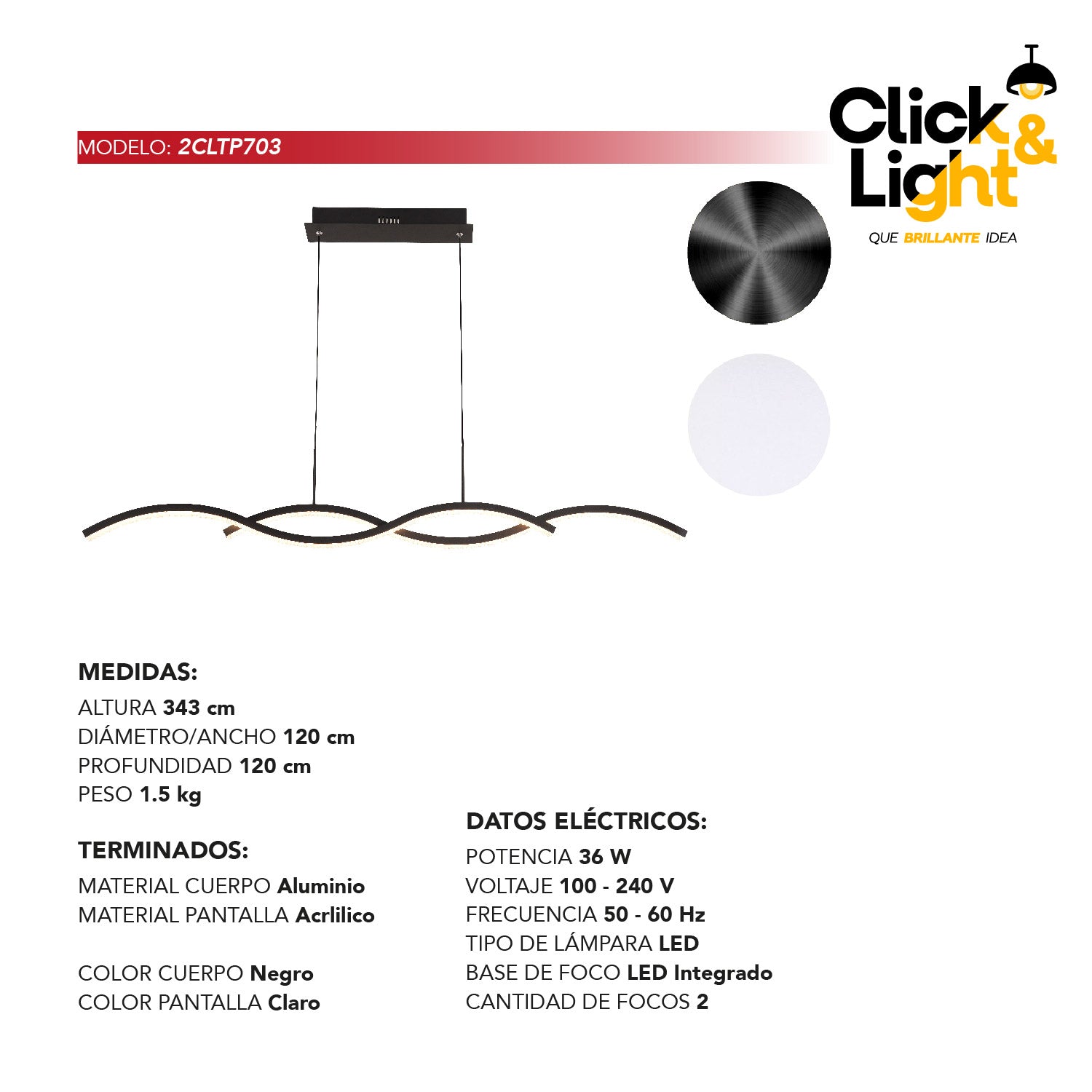 COLGANTE FRONIX MINIMALISTA LED