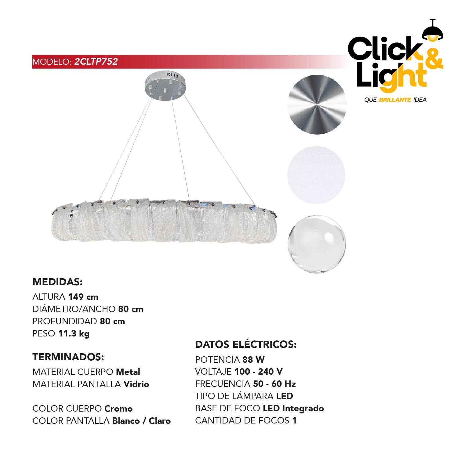 COLGANTE LED CARLO