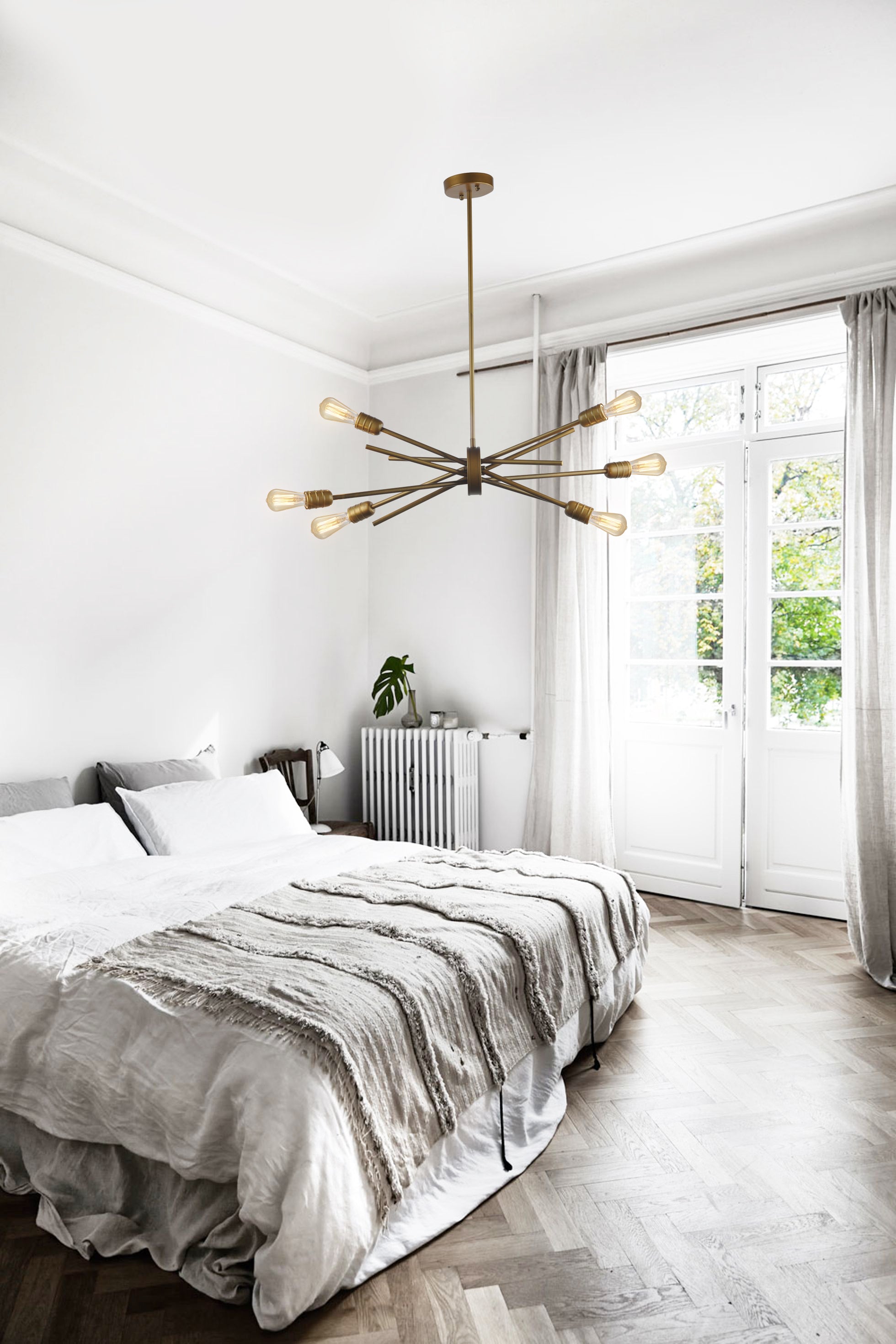 LAMPARA DE TECHO COBALTO 6 LUCES COBRE MODERNO