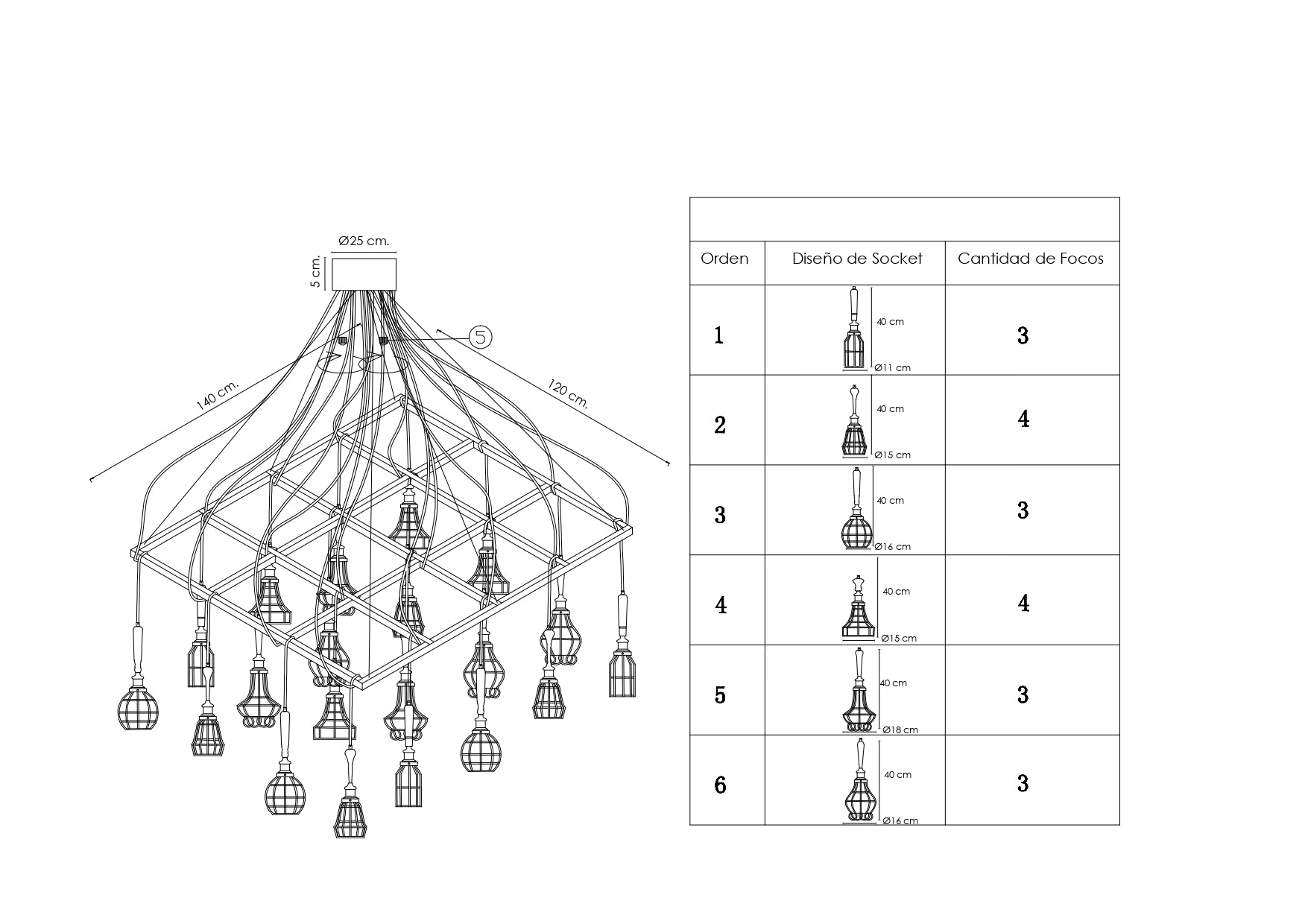 LAMPARA COLGANTE BIER RETRO