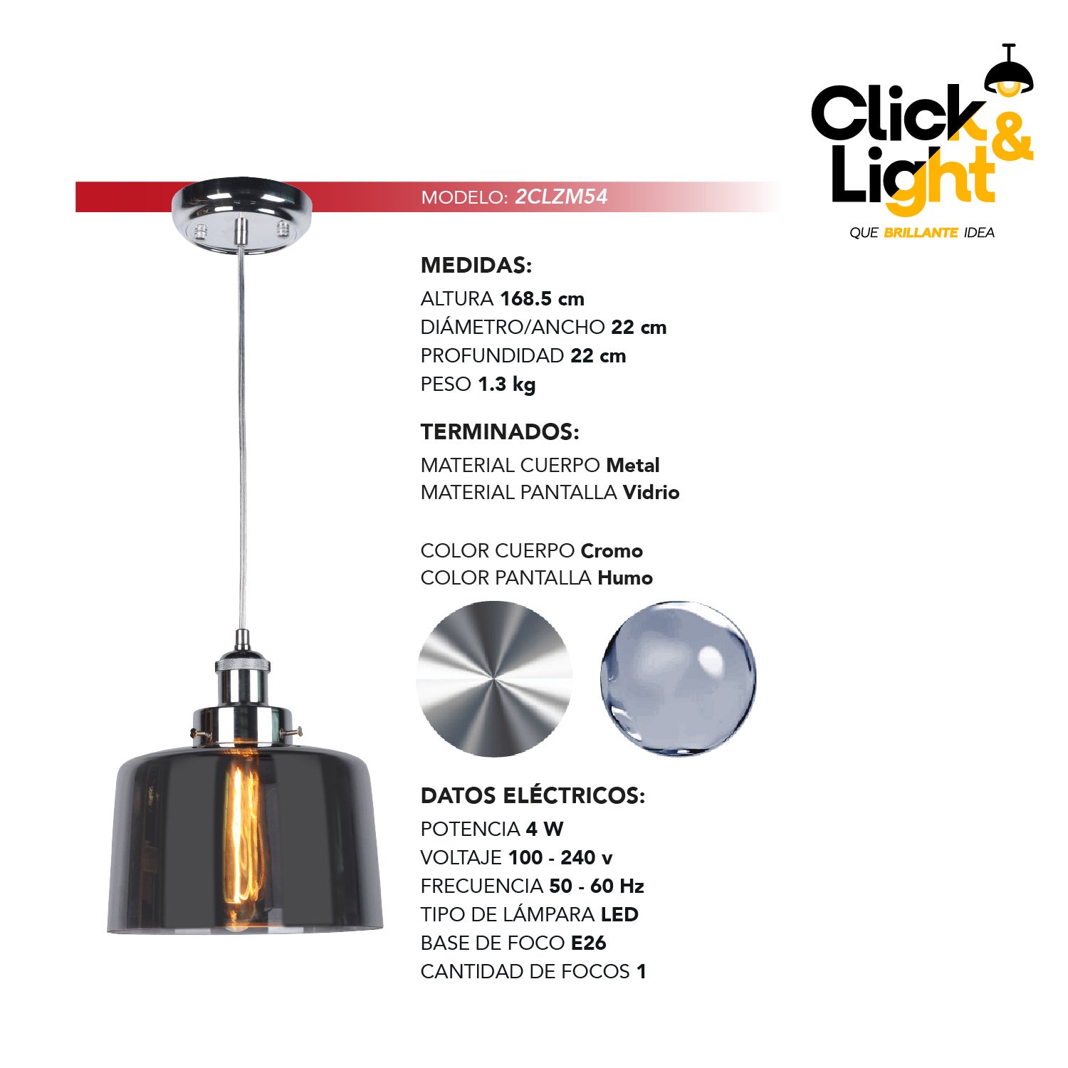 LAMPARA COLGANTE CHOYLET MODERNO
