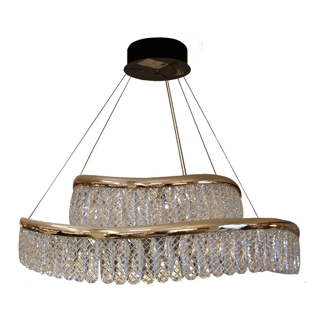 LAMPARA COLGANTE KAY DE ALUMINIO ORO ELEGANTE