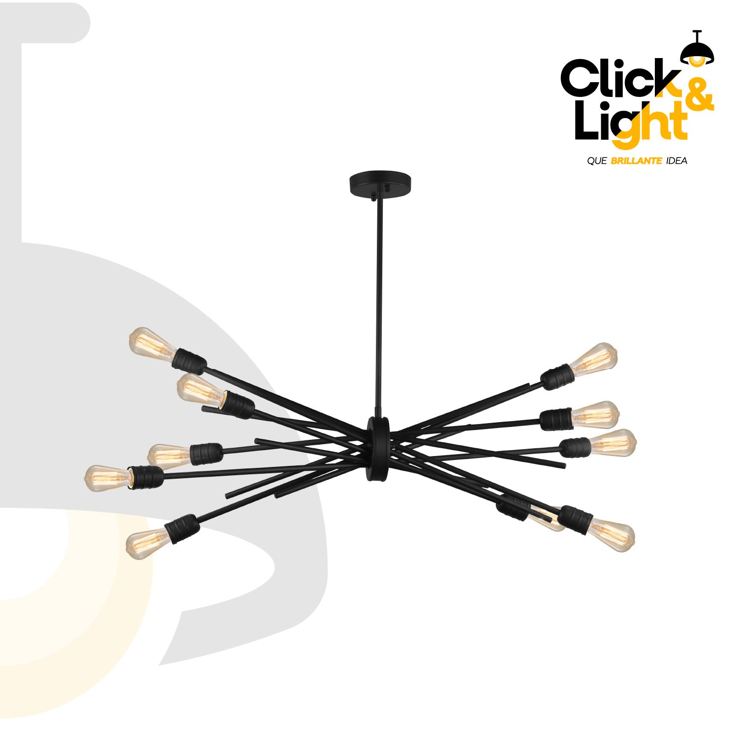 LAMPARA DE TECHO MONACO 10 LUCES METAL