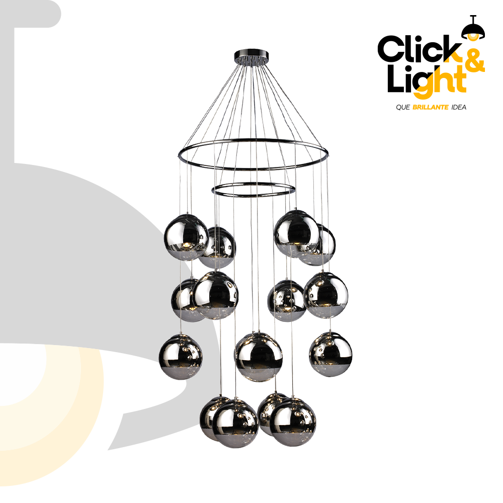 LÁMPARA COLGANTE DOBLE ALTURA BABLES