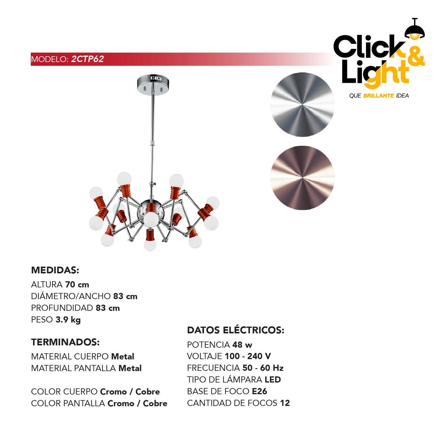 LAMPARA DE TECHO LITIBU LED ESTILO CONTEMPORANEO