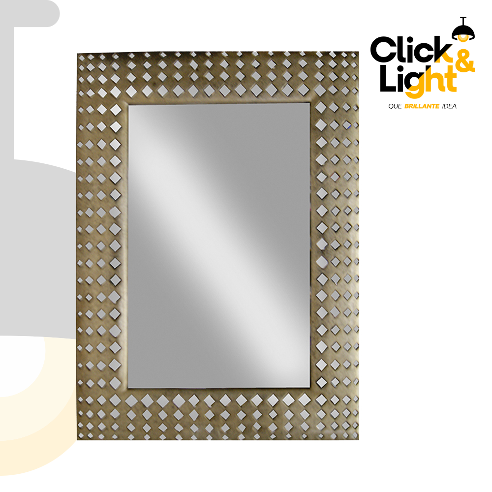 ESPEJO DECORATIVO ELEGANTE DORADO TARRAGONA