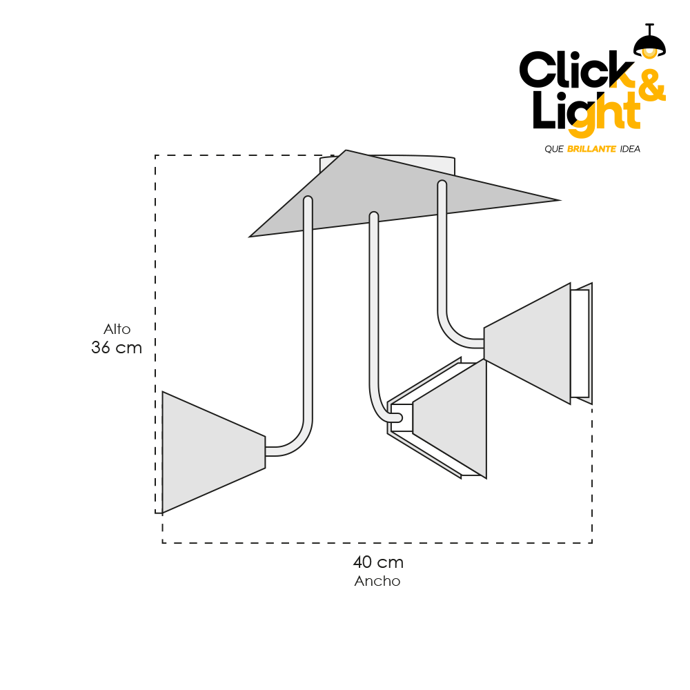 PLAFON 3 LUZ ALMADA ESTILO CONTEMPORANEO