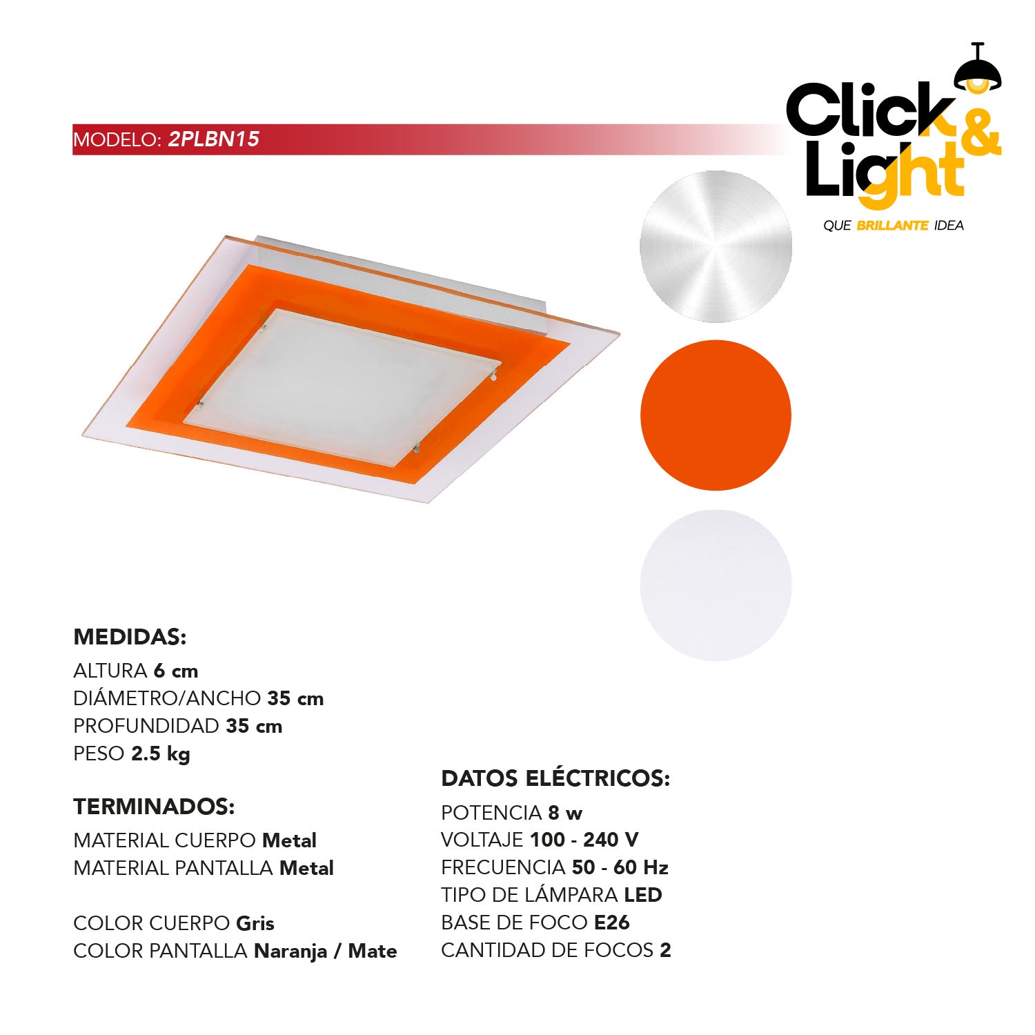 PLAFON LED CHAVEZ ESTILO CONTEMPORANEO