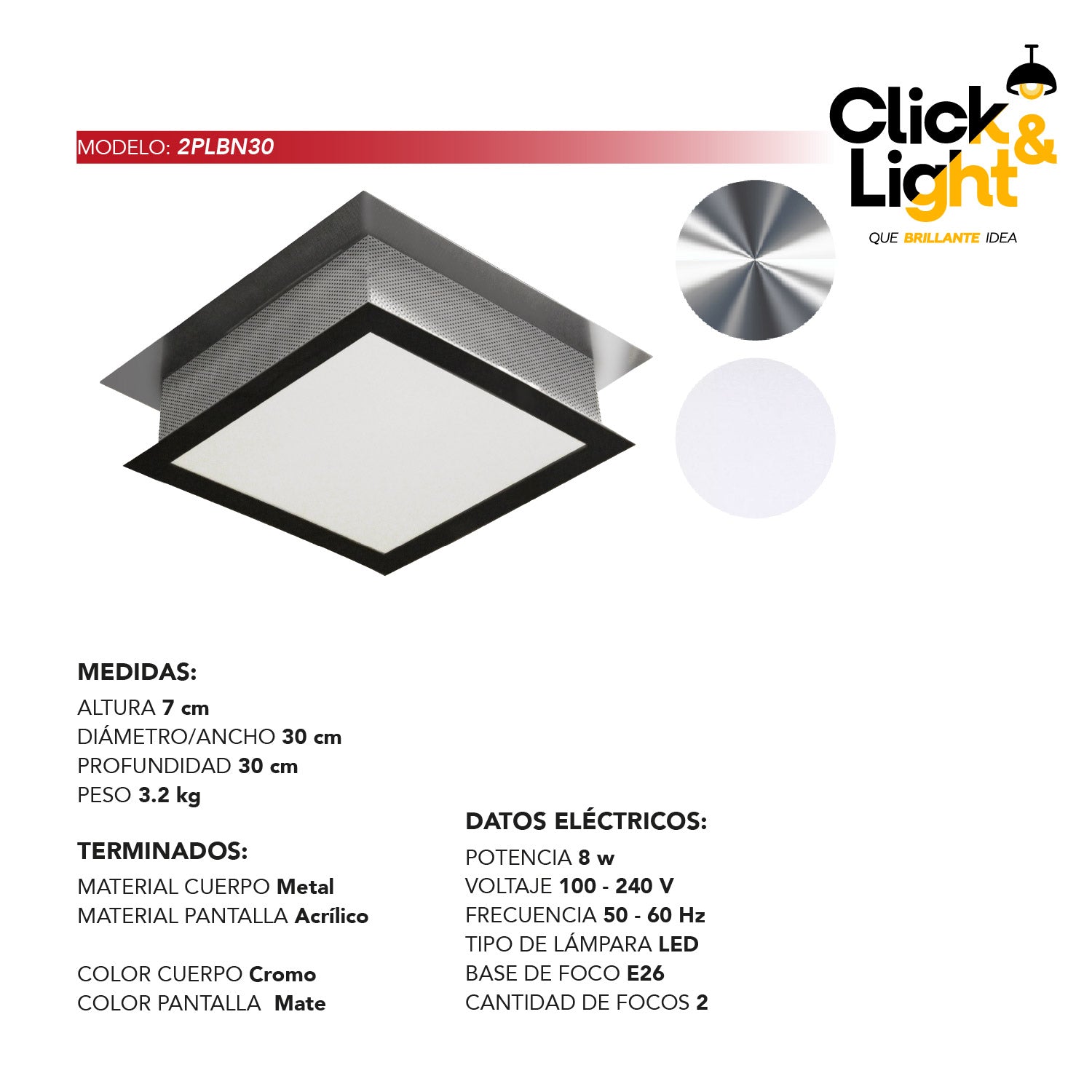 PLAFON LED MATIAS ESTILO CONTEMPORANEO