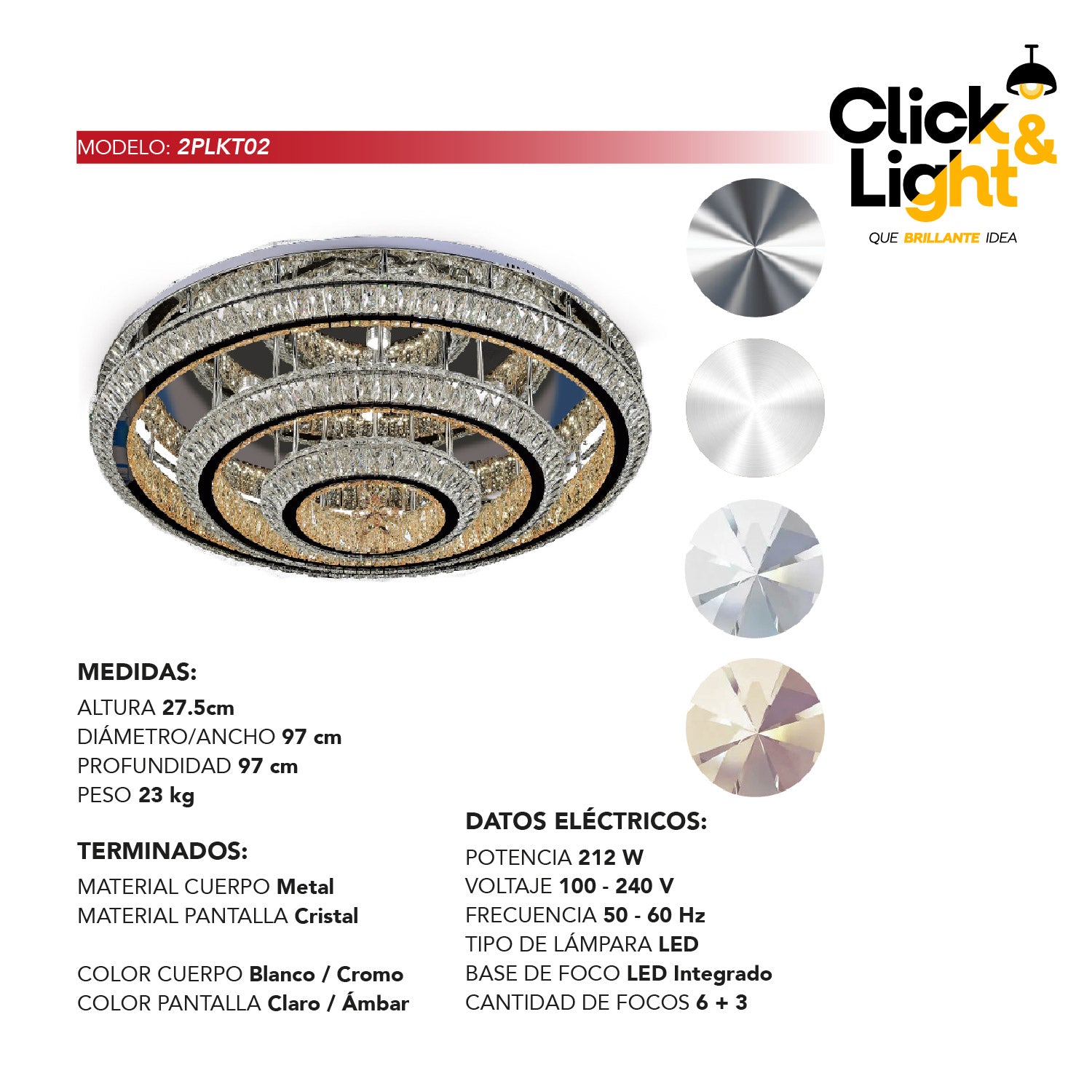 PLAFON LED DALIA ESTILO ELEGANTE