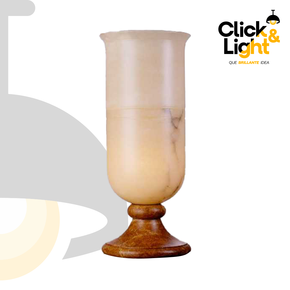 LAMPARA DE MESA COPA GDE. ALDATOR ALABASTRO ESTILO ANTIGUO
