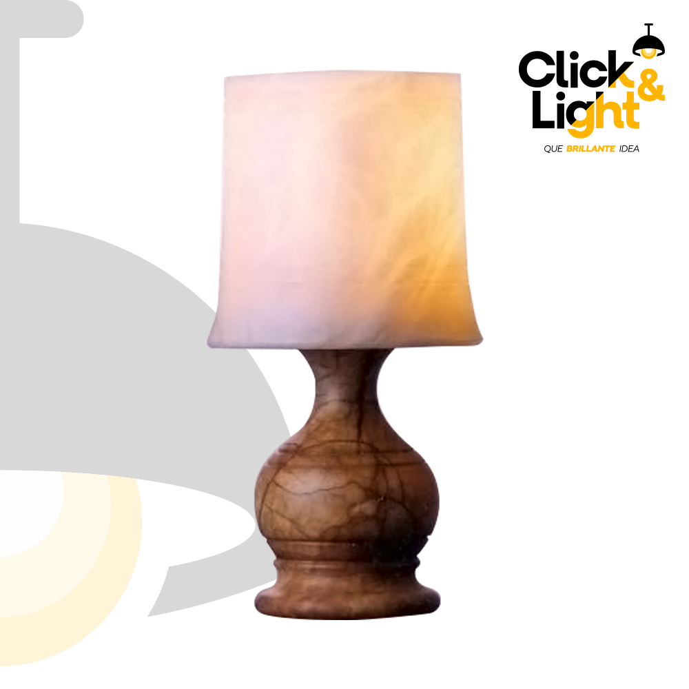 LAMPARA DE MESA KUNI ALABASTRO ESTILO ANTIGUO