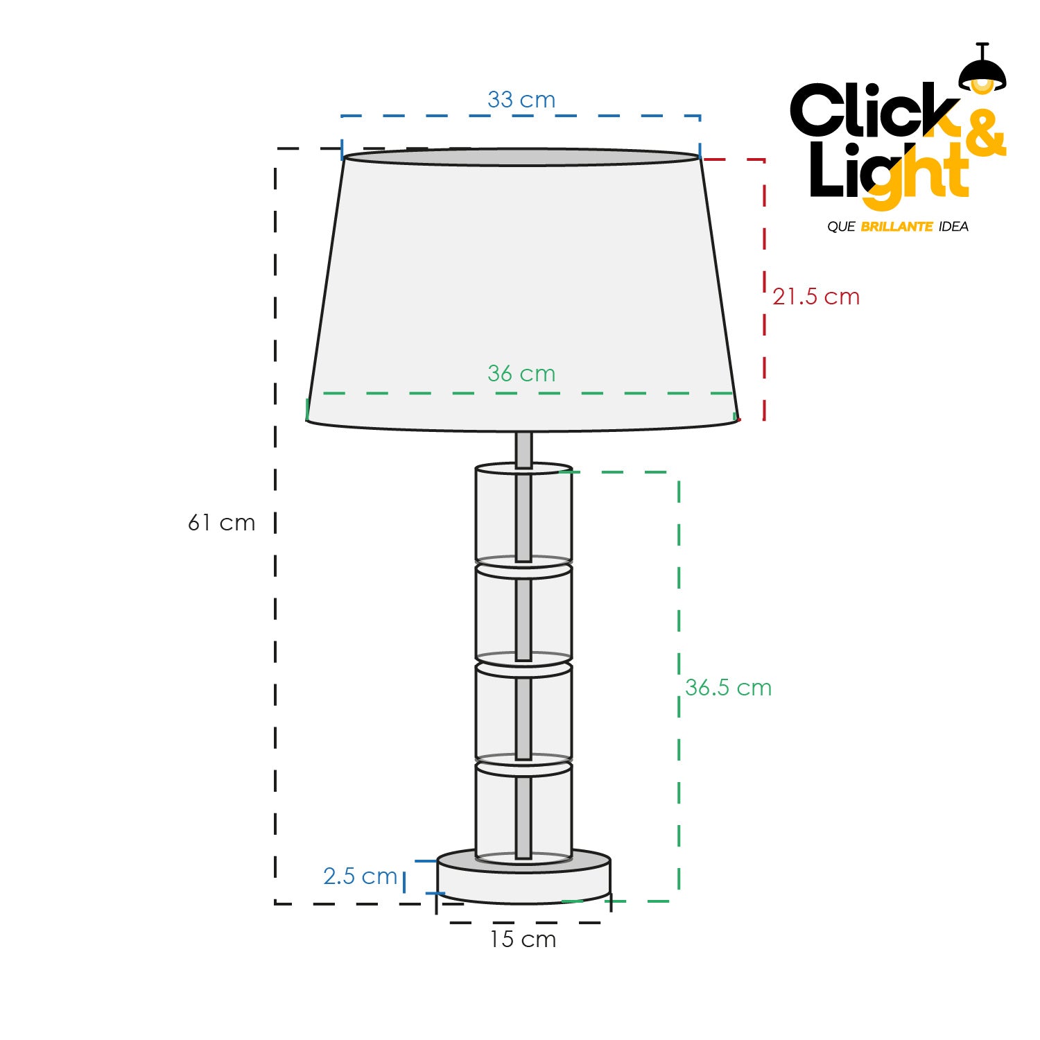 LAMPARA DE MESA MODERNA CANDRAX METAL-VIDRIO