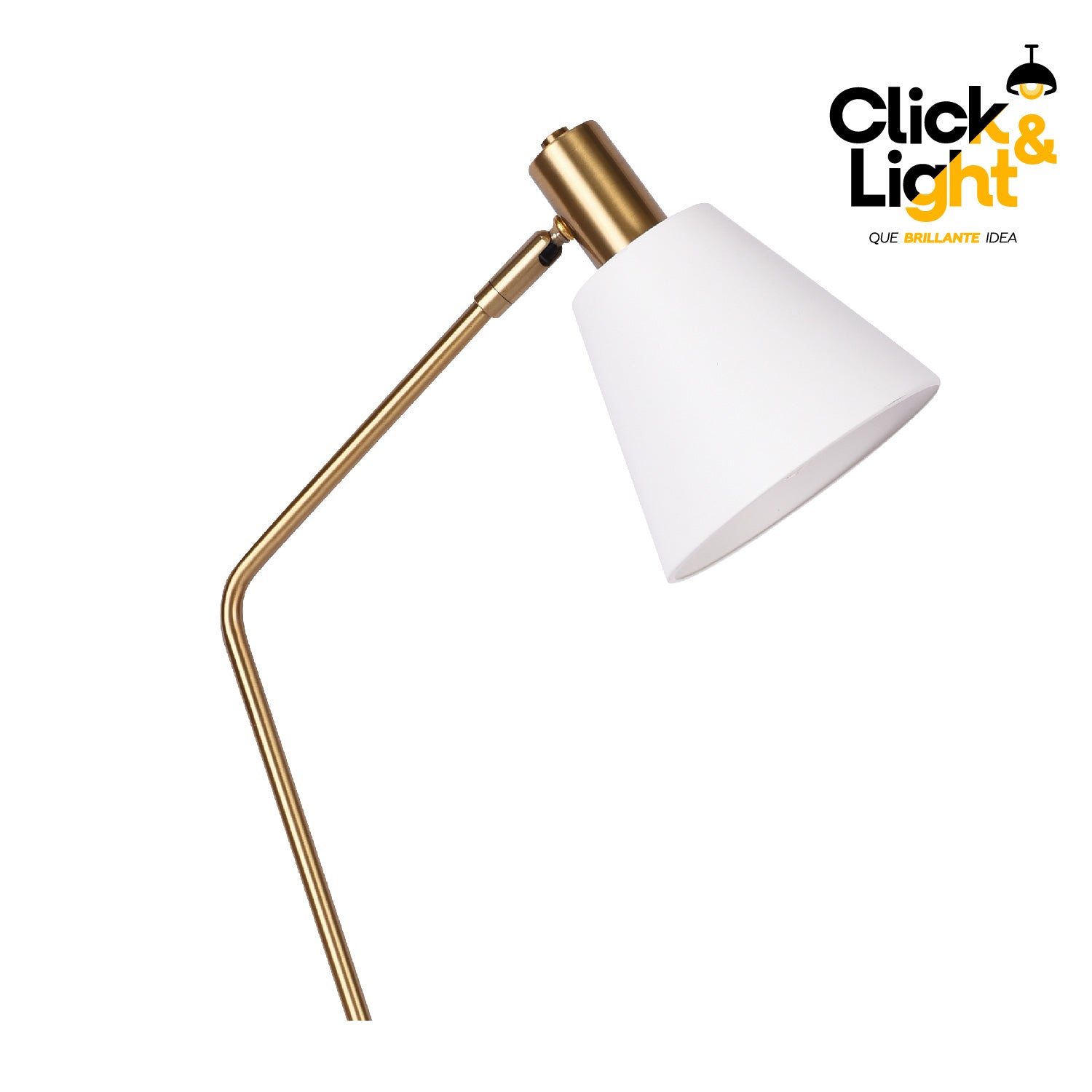 LAMPARA DE MESA FRITZ BLANCO DORADO ELEGANTE