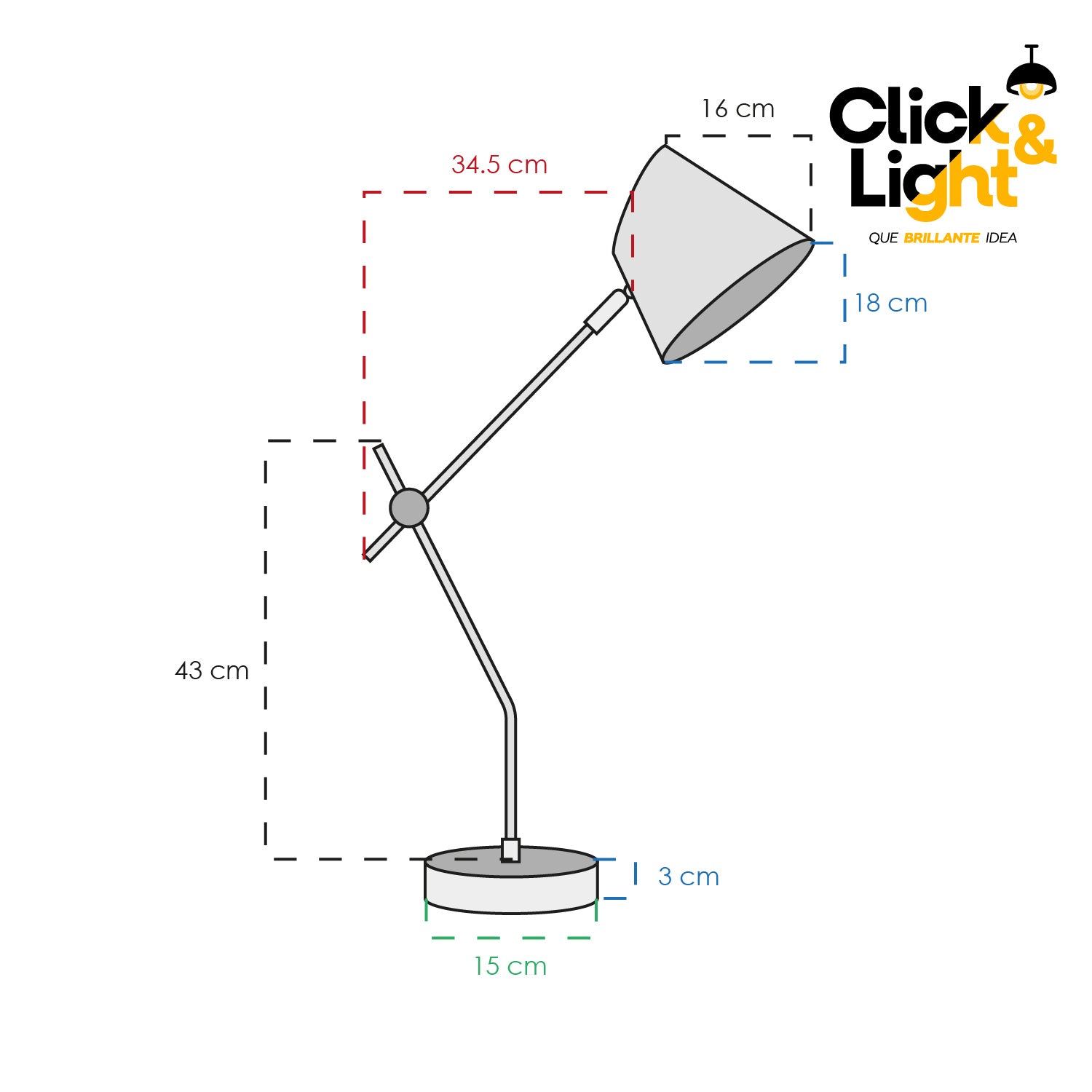 LAMPARA DE MESA BRASIL ESTILO INDUSTRIAL
