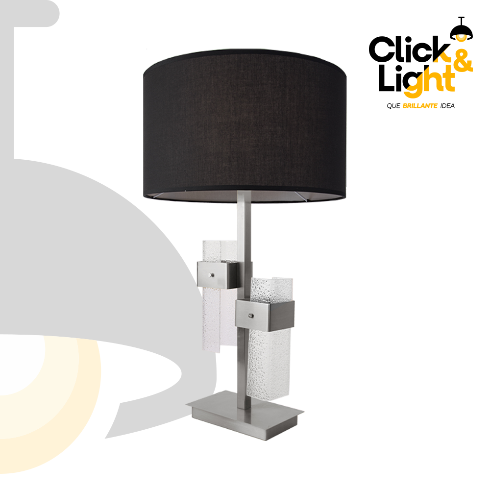 LAMPARA DE MESA VELA CROMO MODERNA