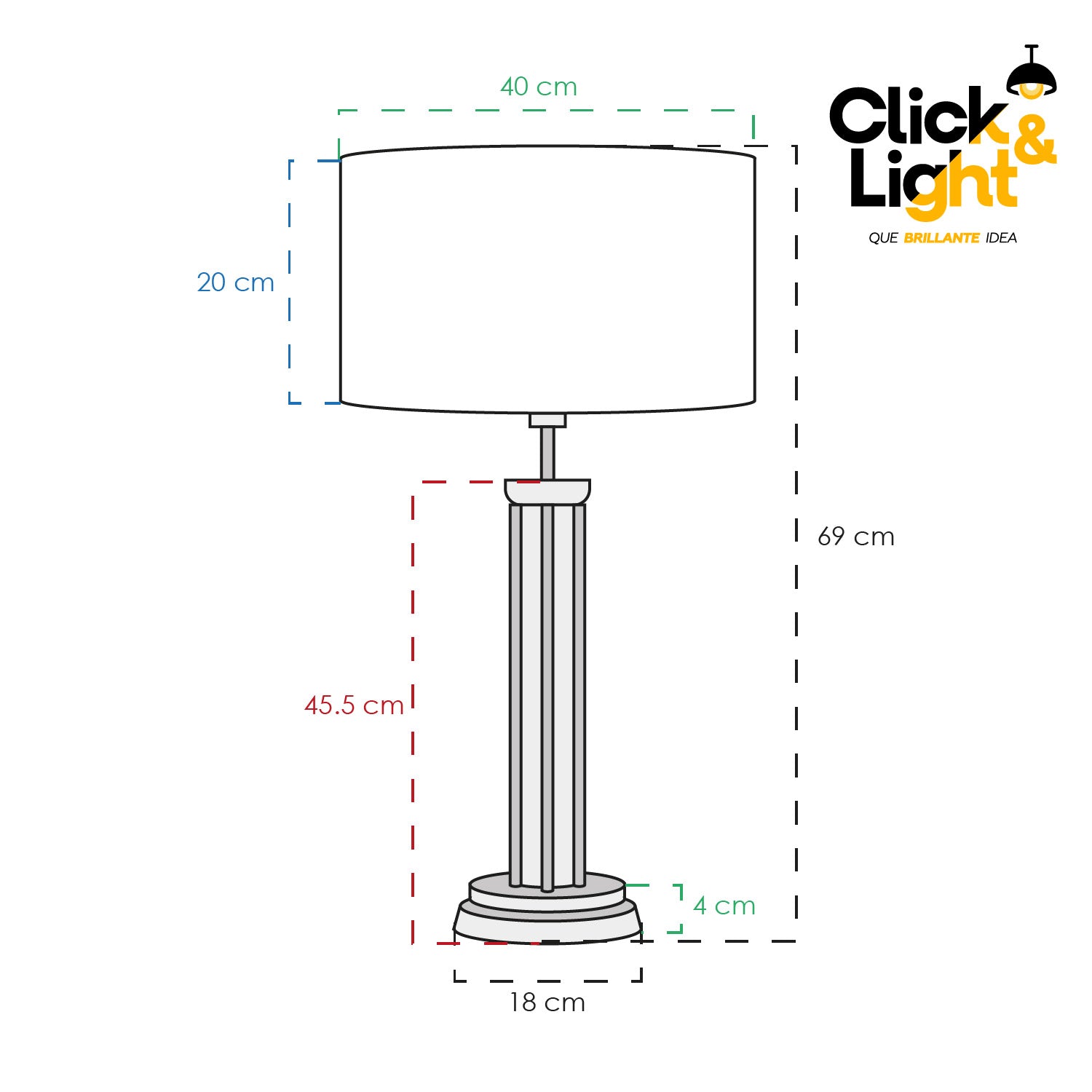 LAMPARA DE MESA HOVER MODERNA PANTALLA ELEGANTE